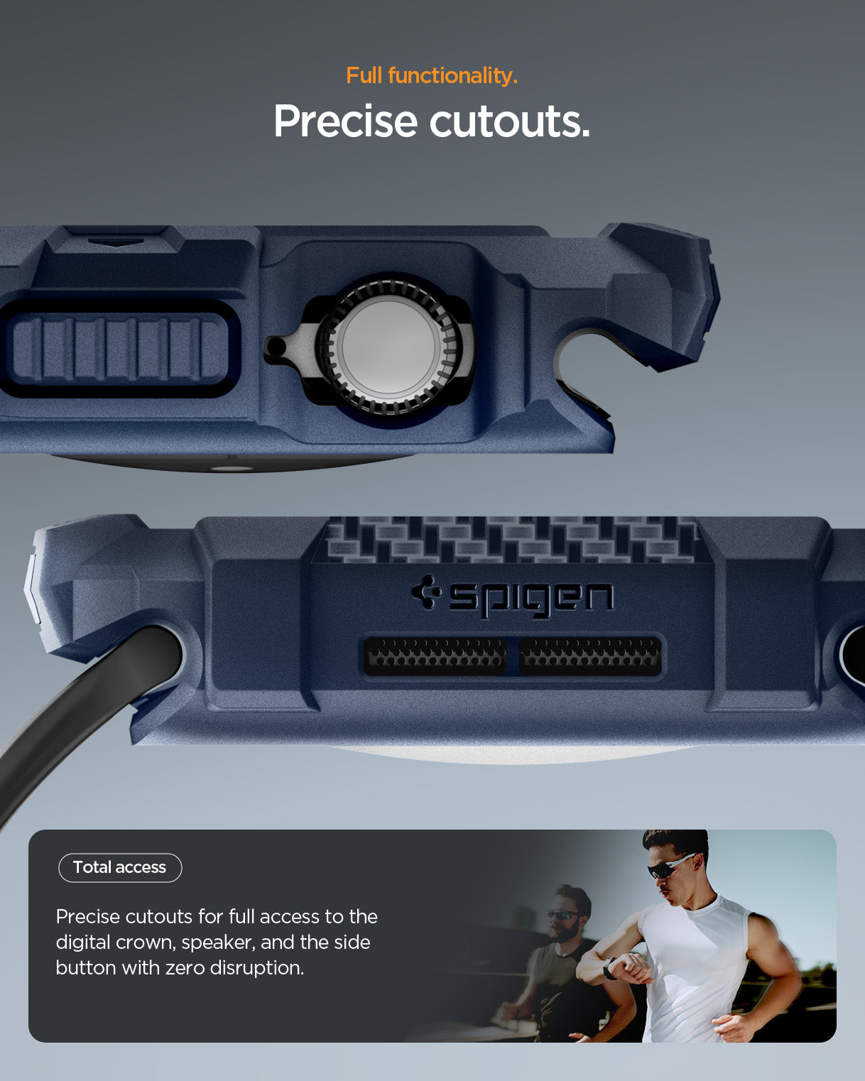 حافظة سبجن روجيد أرمور 2 لسلسلة ساعة آبل 11 / سلسلة 10 46mm