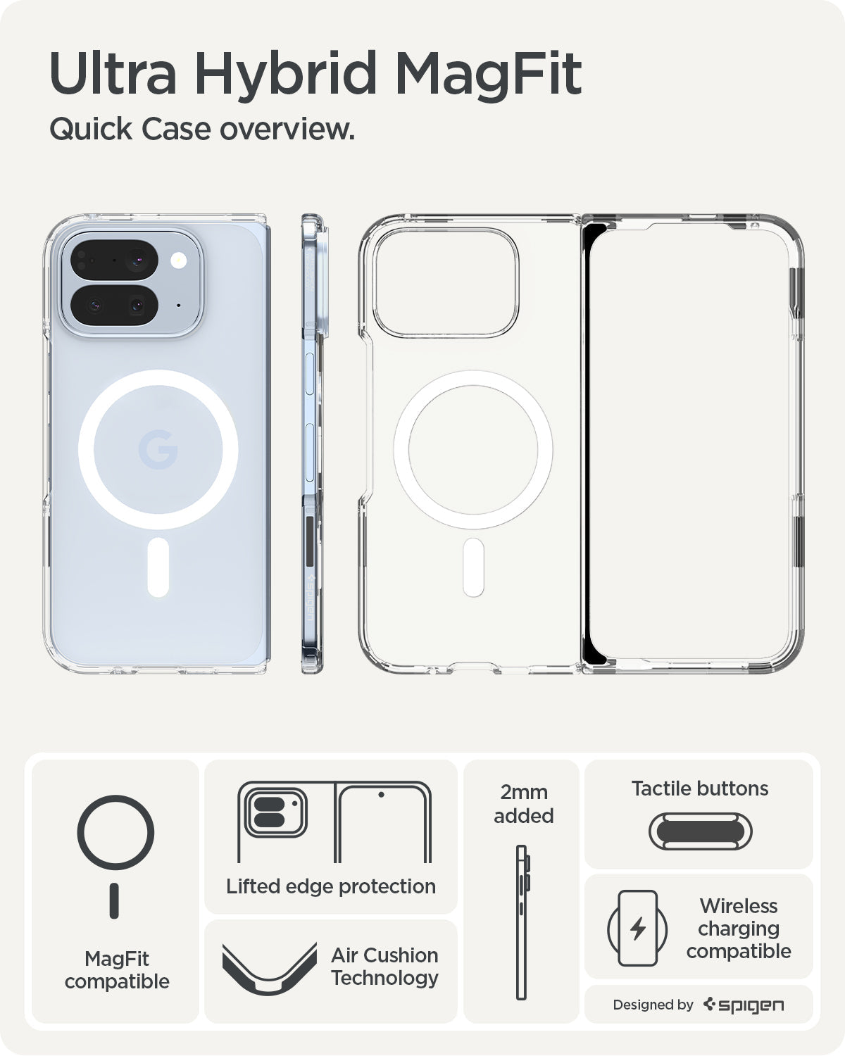 Spigen Ultra Hybrid Metal Ring (Mag Fit) Case for Google Pixel 10 Pro Fold