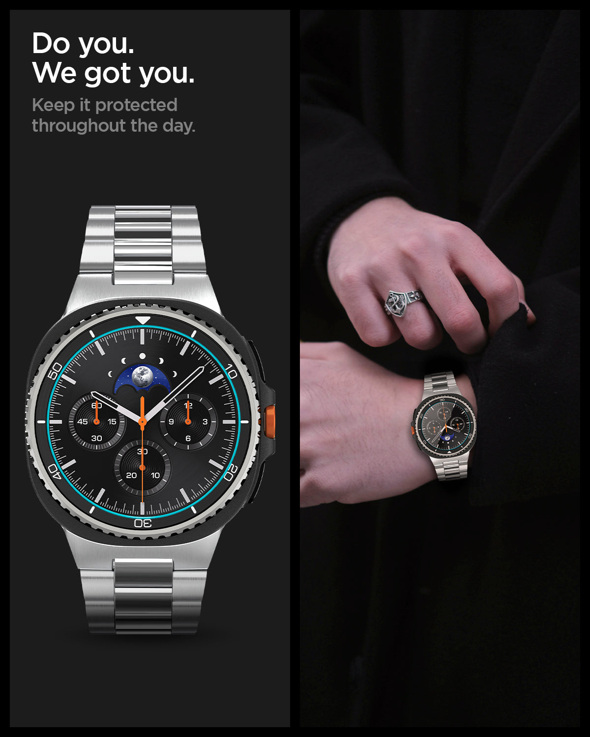 Spigen GLAS.tR EZ Fit Screen Protector for Samsung Galaxy Watch8 Classic - 2 Pack