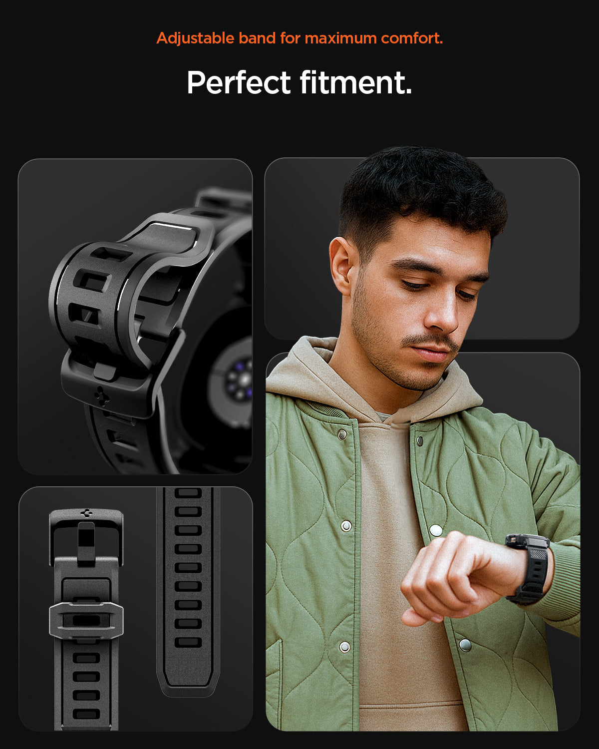 سبجن روجيد أرمور برو (حافظة + حزام) لسامسونج جالاكسي ووتش 8 سلسلة 44 مم