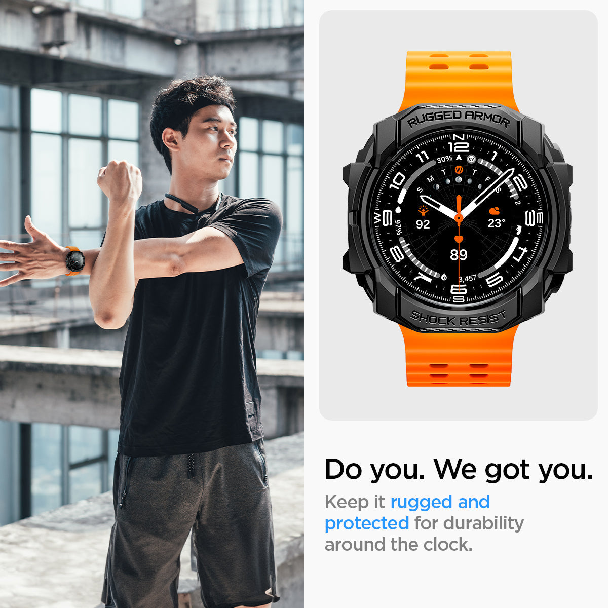 Spigen Rugged Armor Case for Samsung Watch Ultra 47mm (2025/2024)