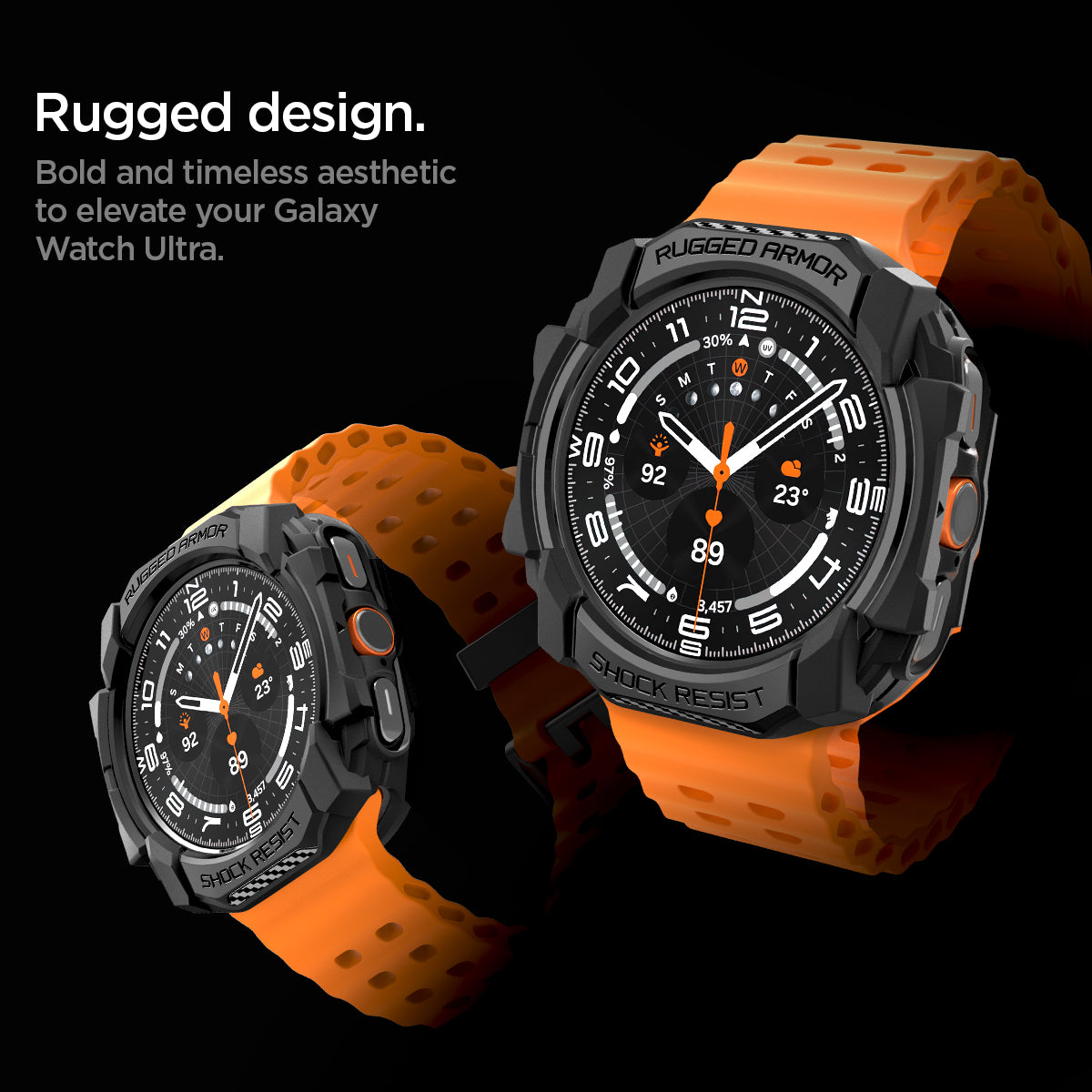 Spigen Rugged Armor Case for Samsung Watch Ultra 47mm (2025/2024)