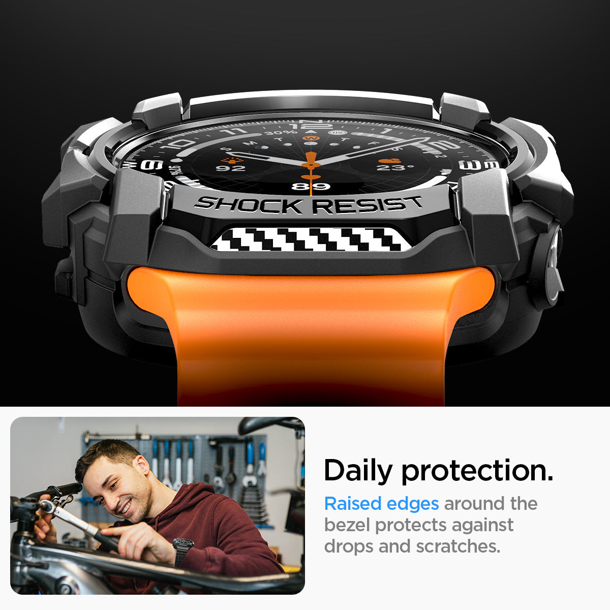 Spigen Rugged Armor Case for Samsung Watch Ultra 47mm (2025/2024)