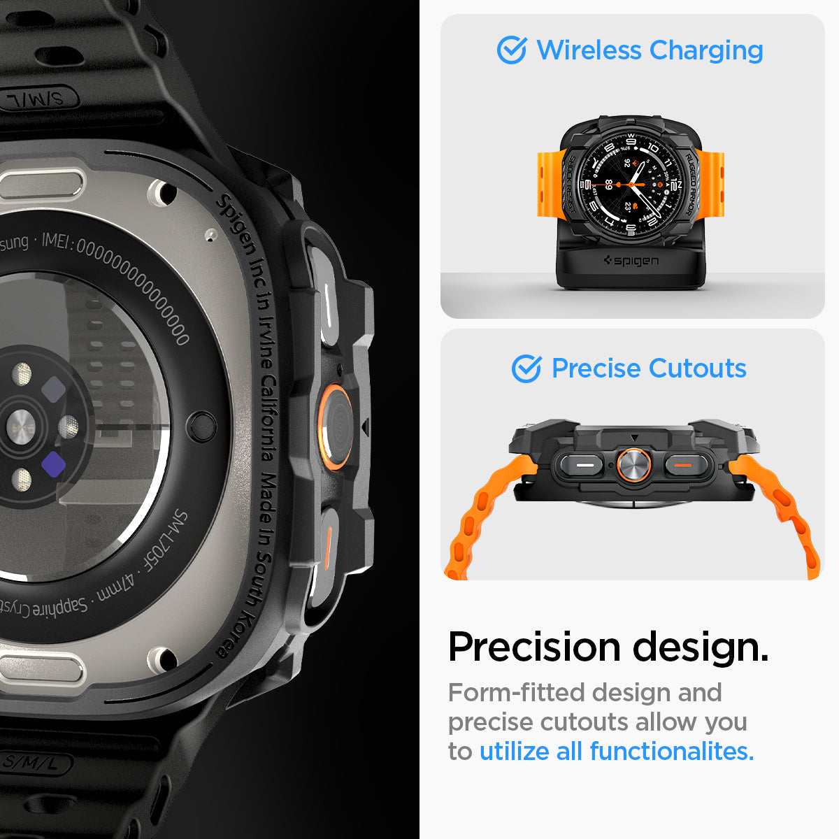 Spigen Rugged Armor Case for Samsung Watch Ultra 47mm (2025/2024)