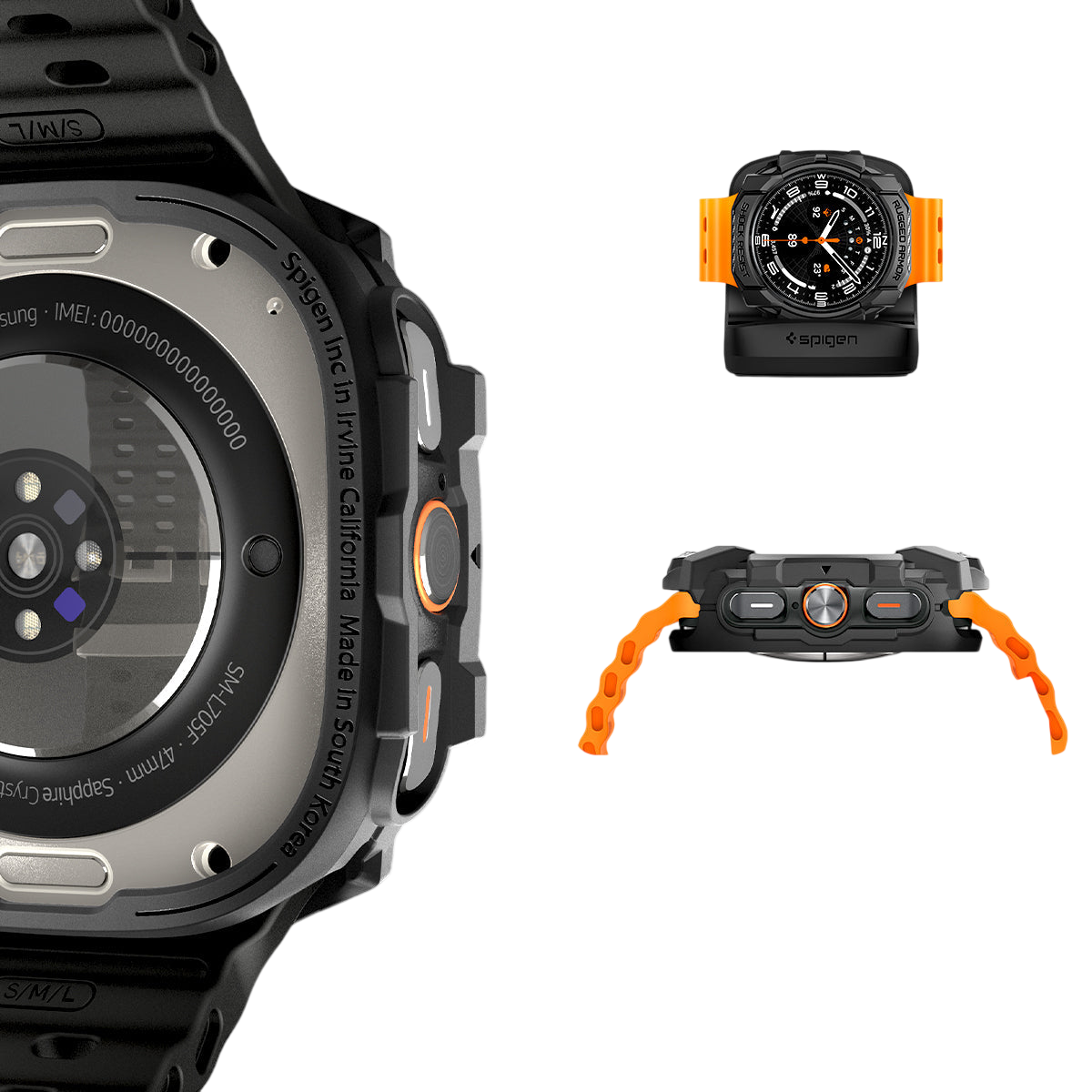 Spigen Rugged Armor Case for Samsung Watch Ultra 47mm (2025/2024)