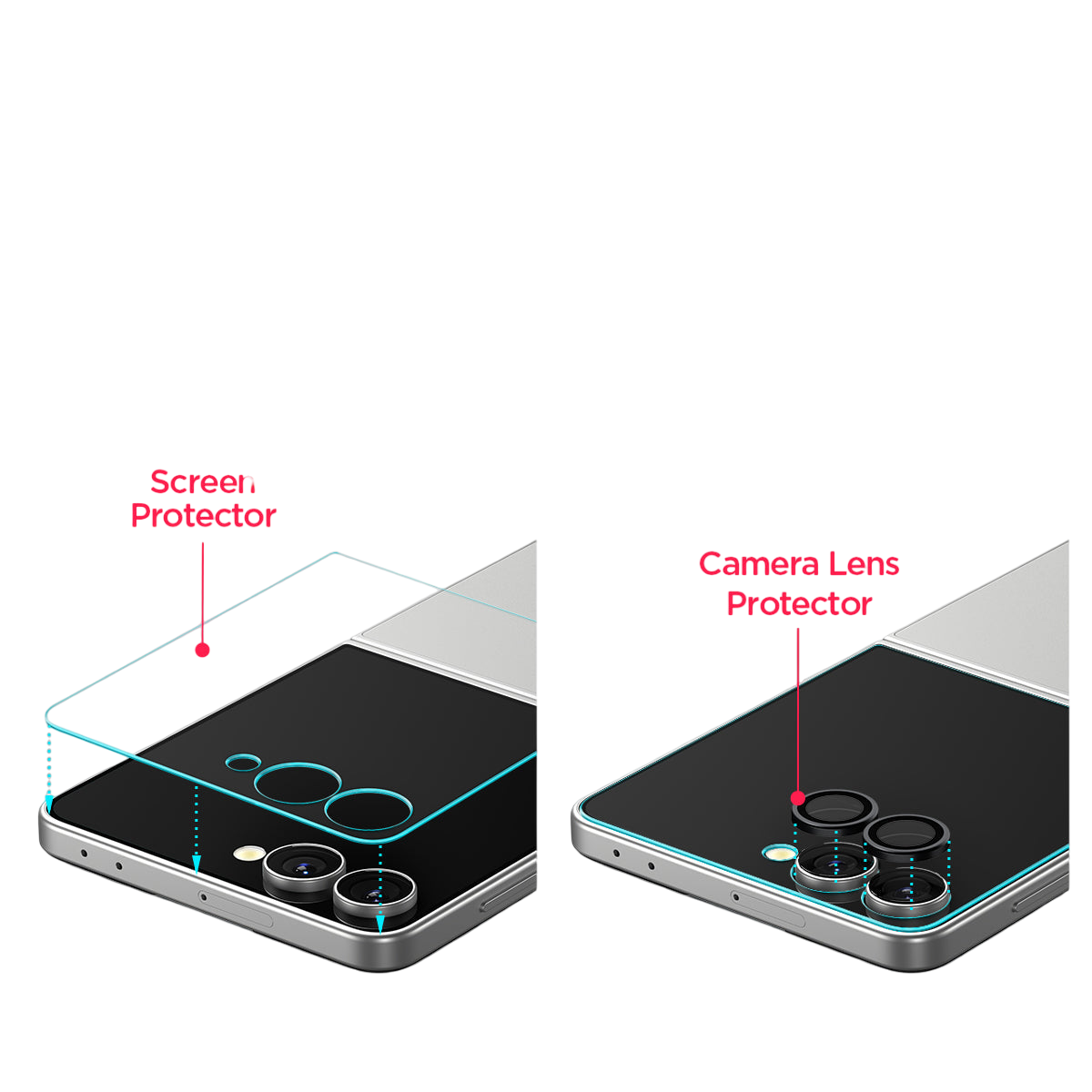 Spigen GLAS.tR EZ Fit Screen Protector for Samsung Galaxy Z Flip 7 - 2 Pack