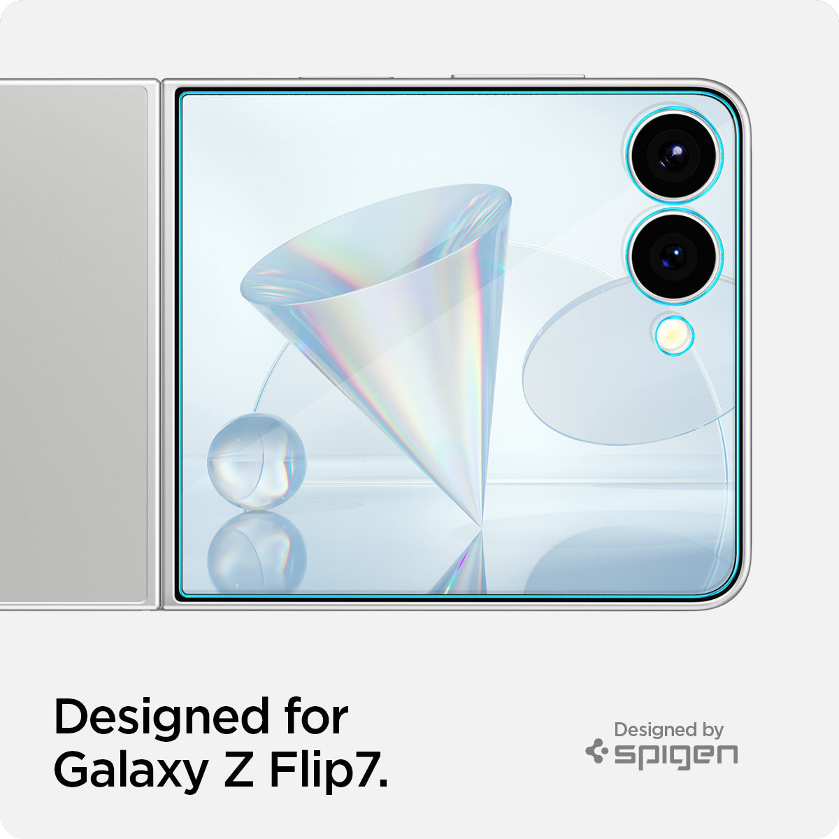 Spigen GLAS.tR EZ Fit Screen Protector for Samsung Galaxy Z Flip 7 - 2 Pack