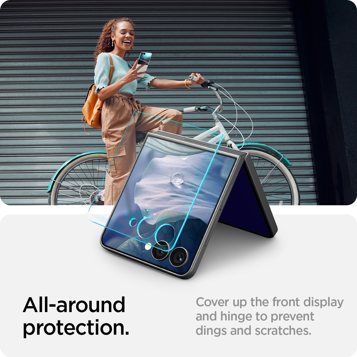 Spigen GLAS.tR EZ Fit Screen Protector for Samsung Galaxy Z Flip 7 - 2 Pack