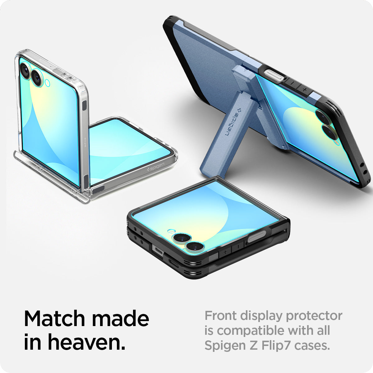 Spigen GLAS.tR EZ Fit Screen Protector for Samsung Galaxy Z Flip 7 - 2 Pack