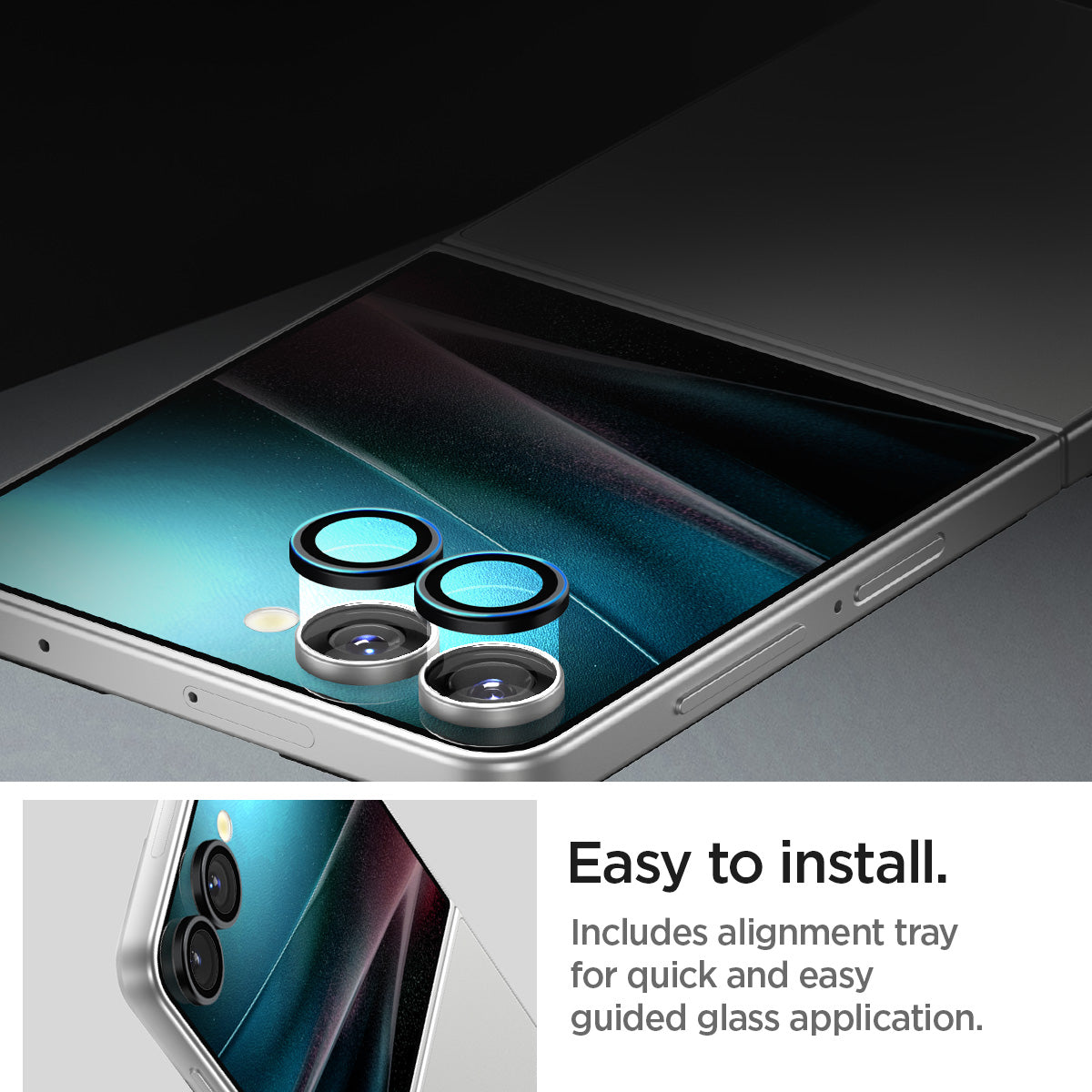 Spigen Optik Pro EZ Fit Lens Protector for Samsung Galaxy Z Flip 7 - 2 Pack