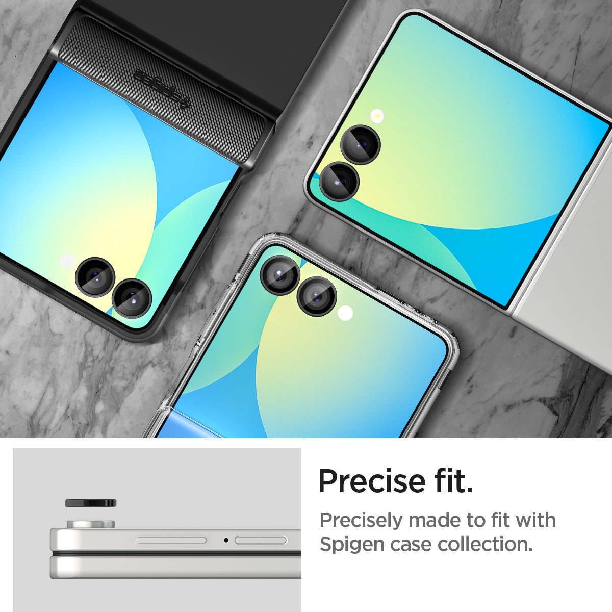Spigen Optik Pro EZ Fit Lens Protector for Samsung Galaxy Z Flip 7 - 2 Pack