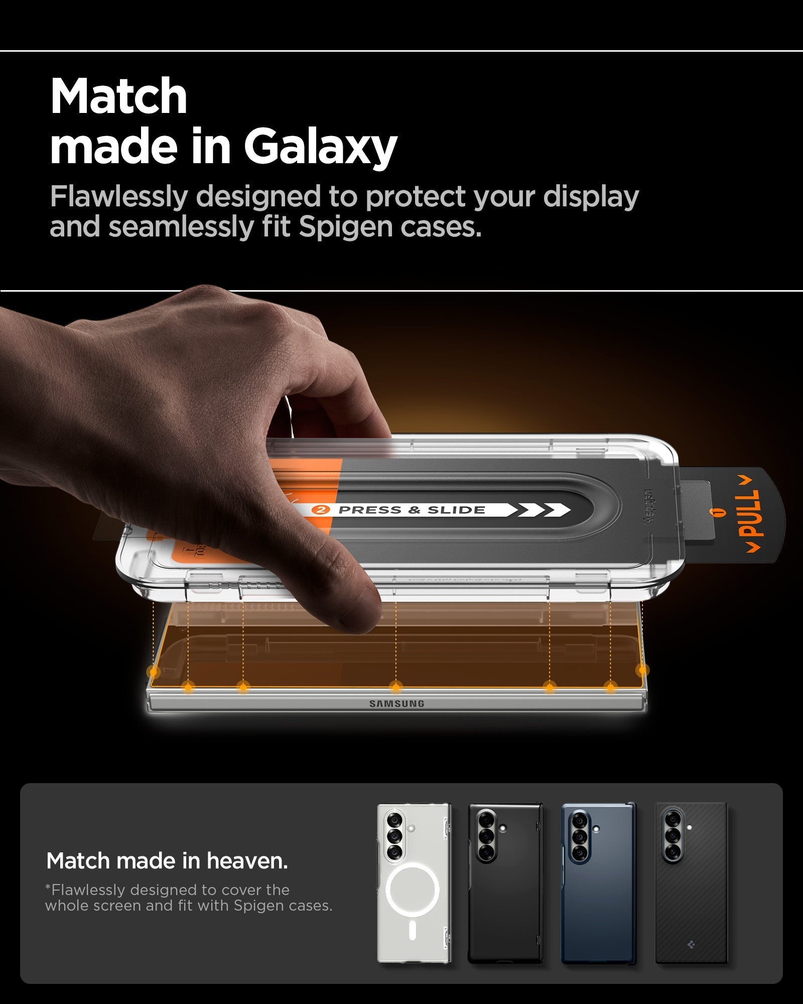 واقي شاشة سبجن GLAS.tR EZ Fit Pro لجهاز سامسونج جالاكسي Z Fold 7 - عبوة من 2