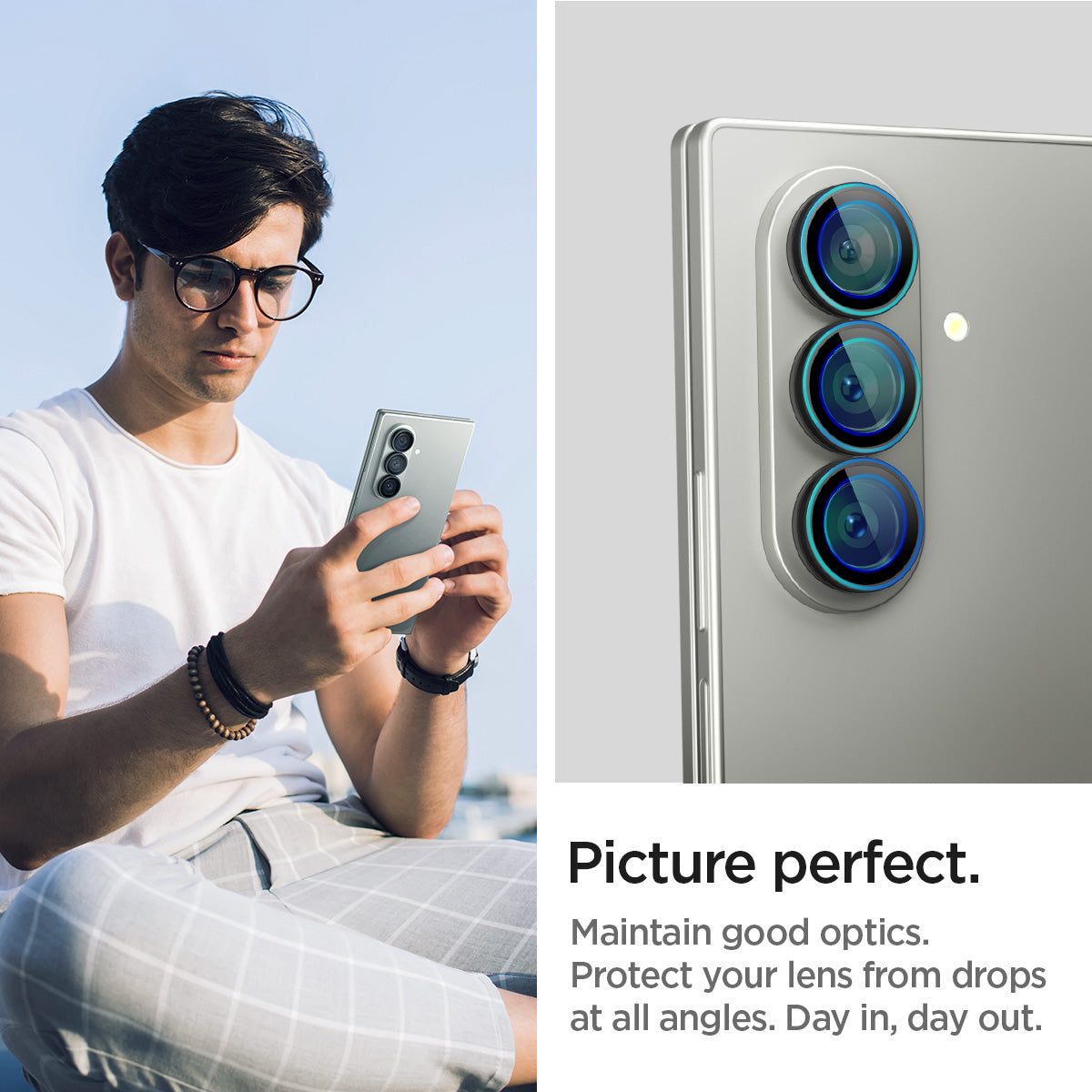 Spigen Optik Pro EZ Fit Lens Protector for Samsung Galaxy Z Fold 7 - 2 Pack