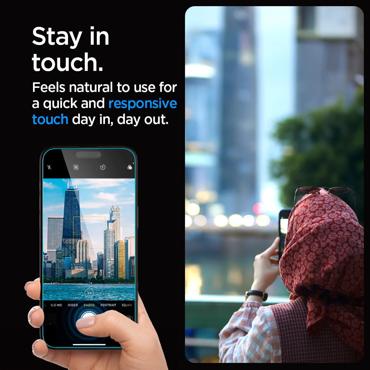 واقي شاشة Spigen iPhone 15 Pro Max EZ FIT GLAS.tR - 1 عبوة