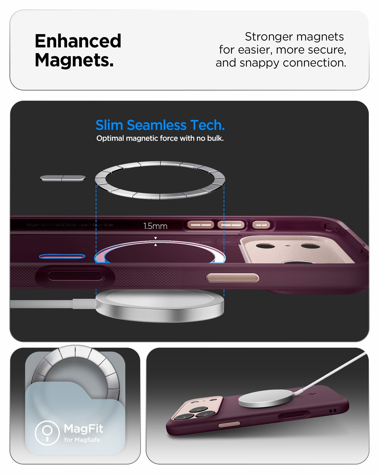 Spigen Nano Pop (Mag Fit) Case for iPhone 17 Pro Max - Burgundy Bean #color_burgundy-bean