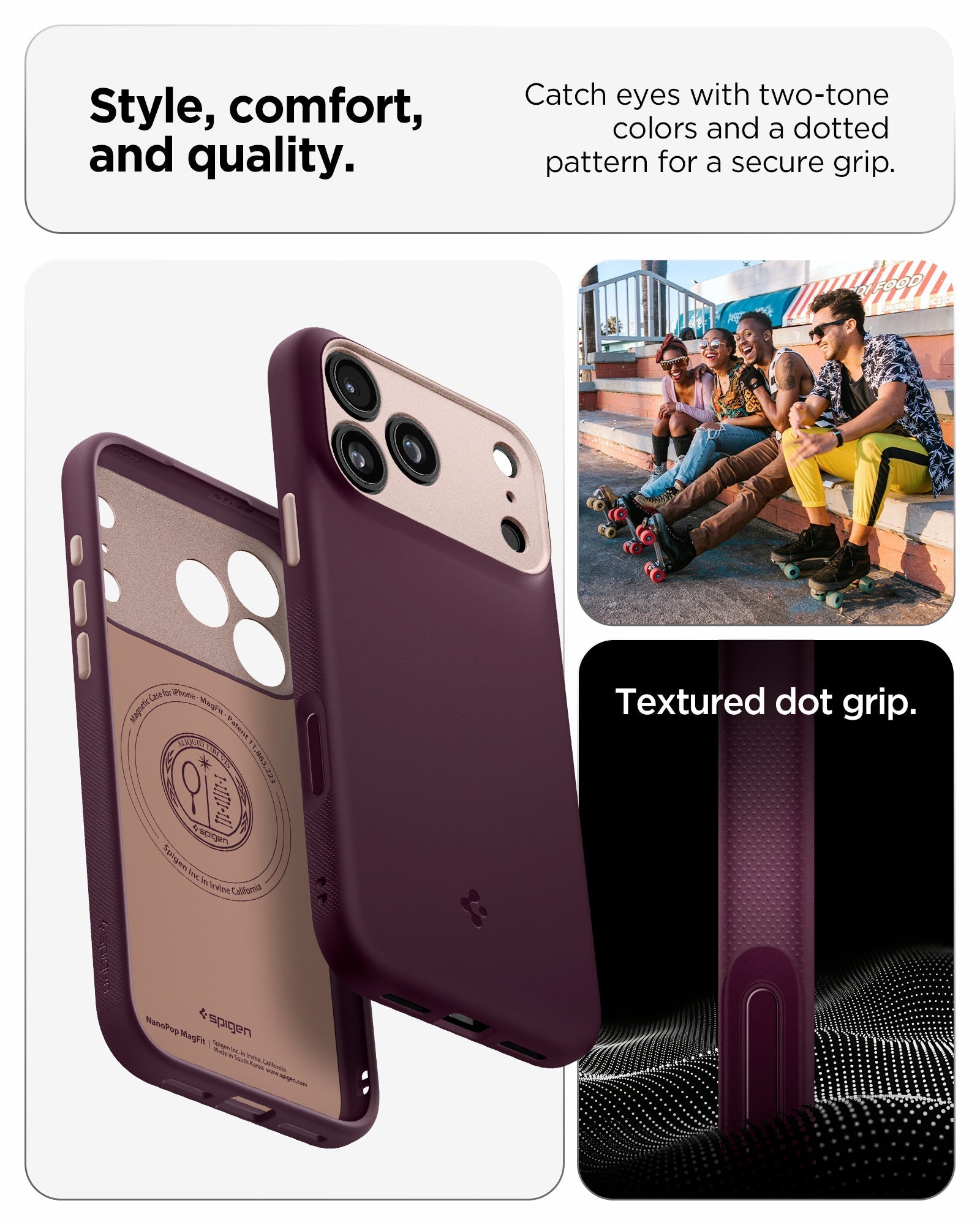 Spigen Nano Pop (Mag Fit) Case for iPhone 17 Pro Max - Burgundy Bean #color_burgundy-bean