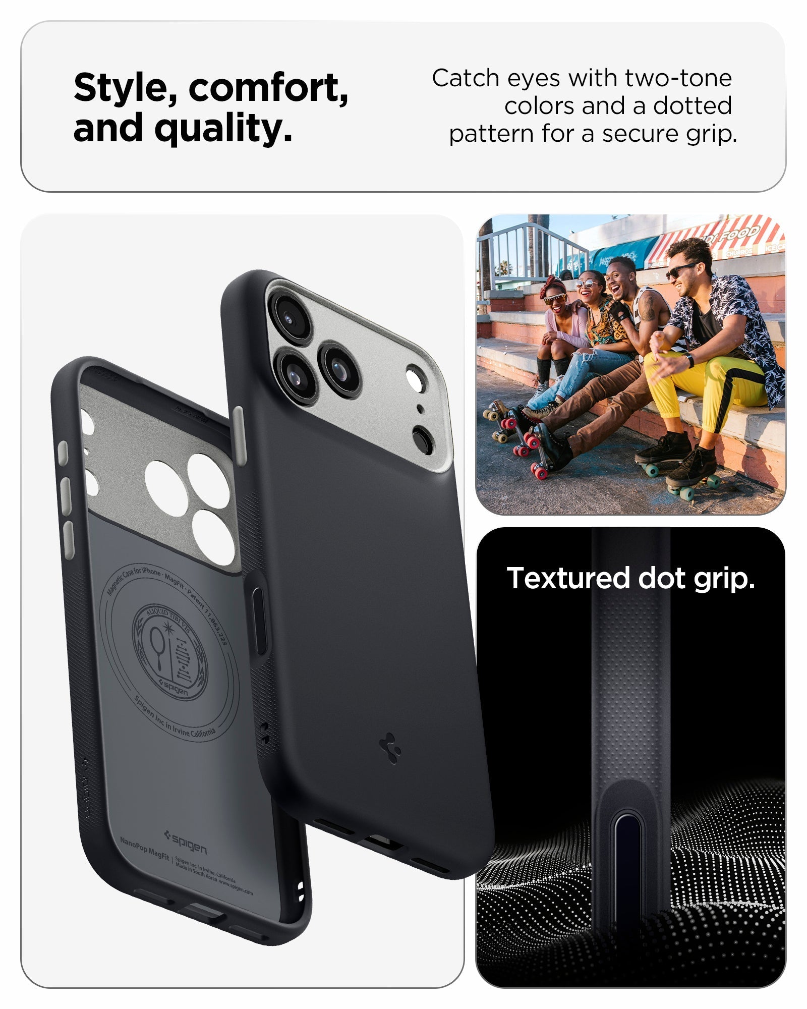 Spigen Nano Pop (Mag Fit) Case for iPhone 17 Pro Max - Black Sesame #color_black-sesame