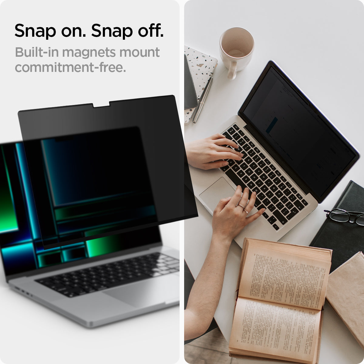 Spigen Safe View Privacy Screen Protector for MacBook Pro (M5 / M4 / M3 / M2 / M1) - MacBook Pro 14-inch