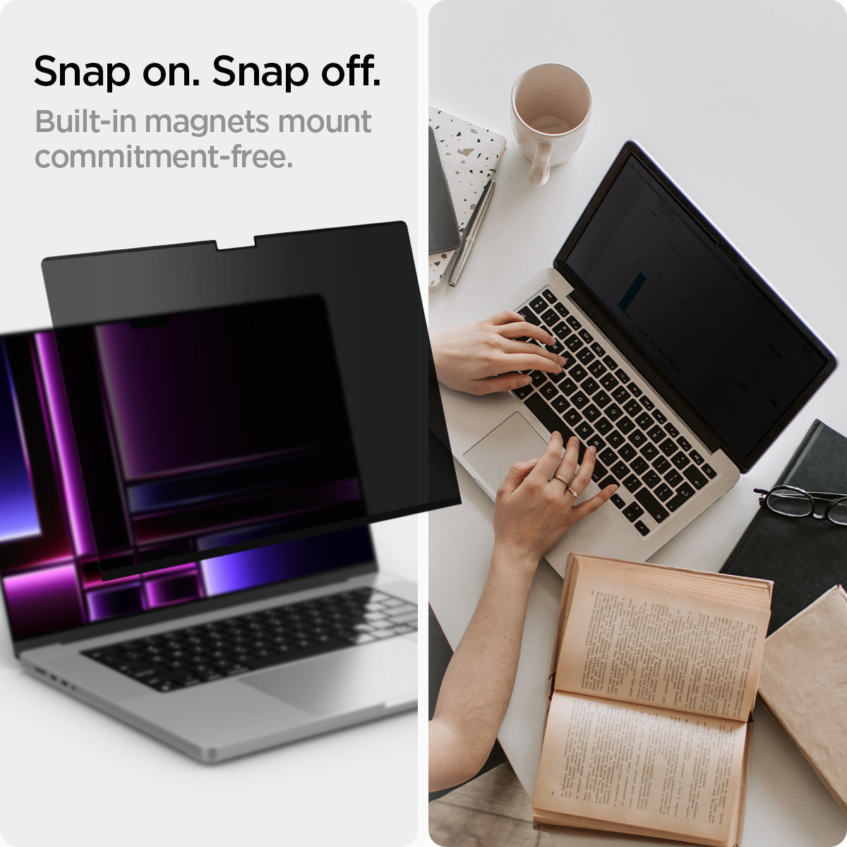 Spigen Safe View Privacy Screen Protector for MacBook Pro (M5 / M4 / M3 / M2 / M1) - MacBook Pro 16-inch