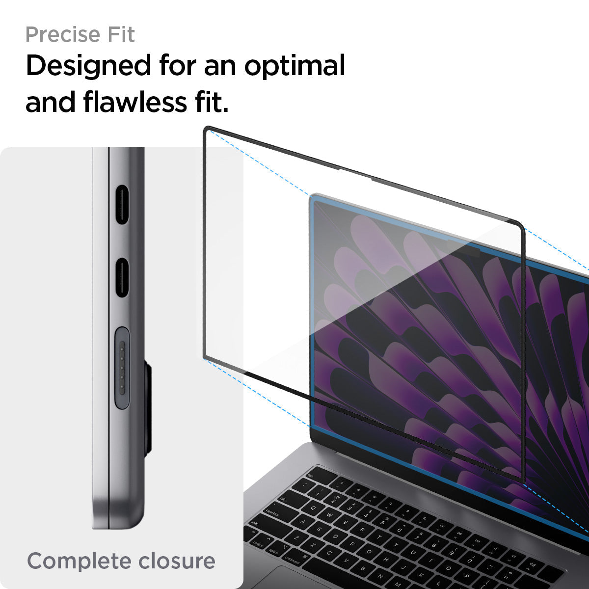Spigen GLAS.tR SLIM Screen Protector for MacBook Air (M5 / M4 / M3 / M2) - MacBook Air 15-inch