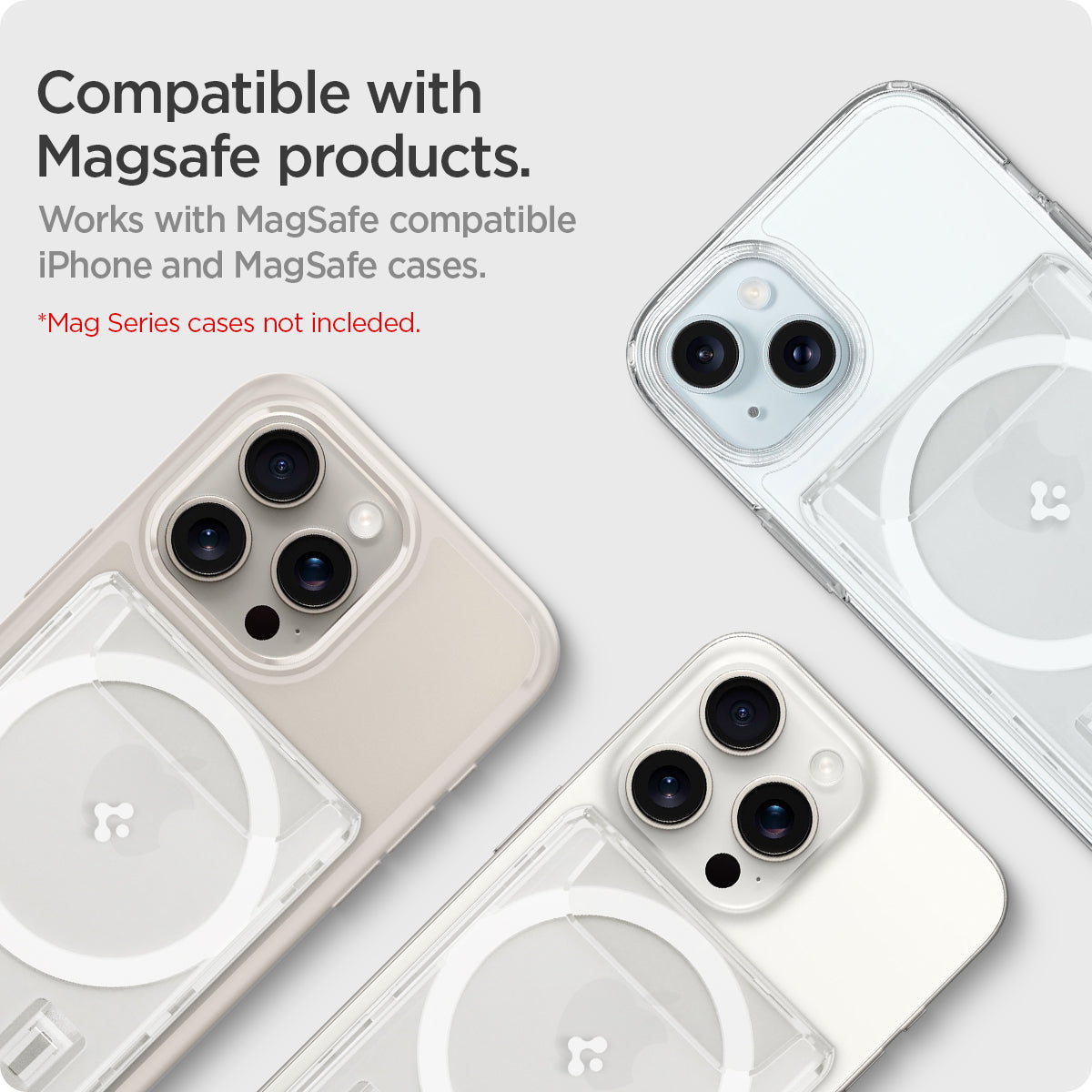حافظة بطاقات Spigen Ultra Hybrid MagFit Wallet (MagFit) Clear