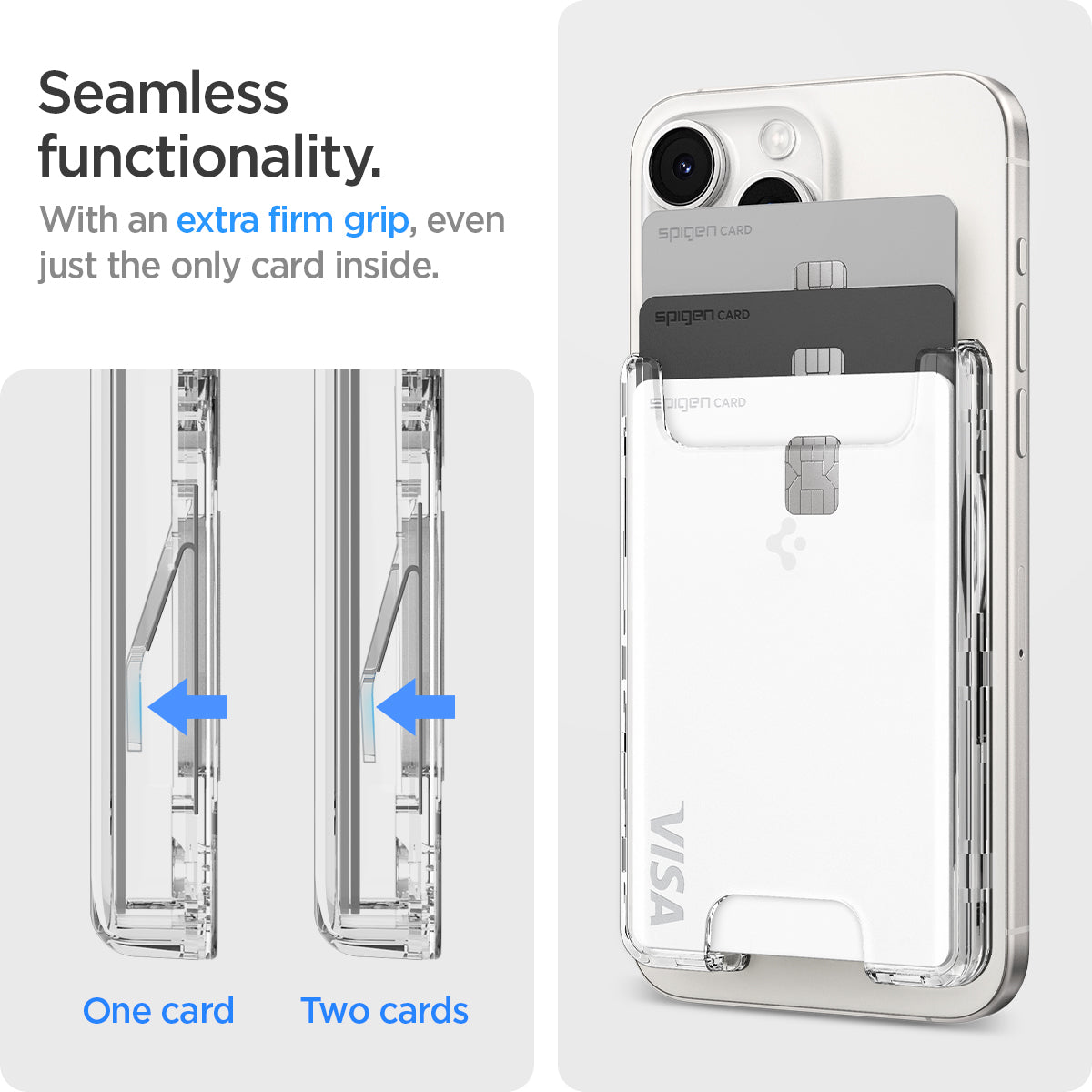 حافظة بطاقات Spigen Ultra Hybrid MagFit Wallet (MagFit) Clear
