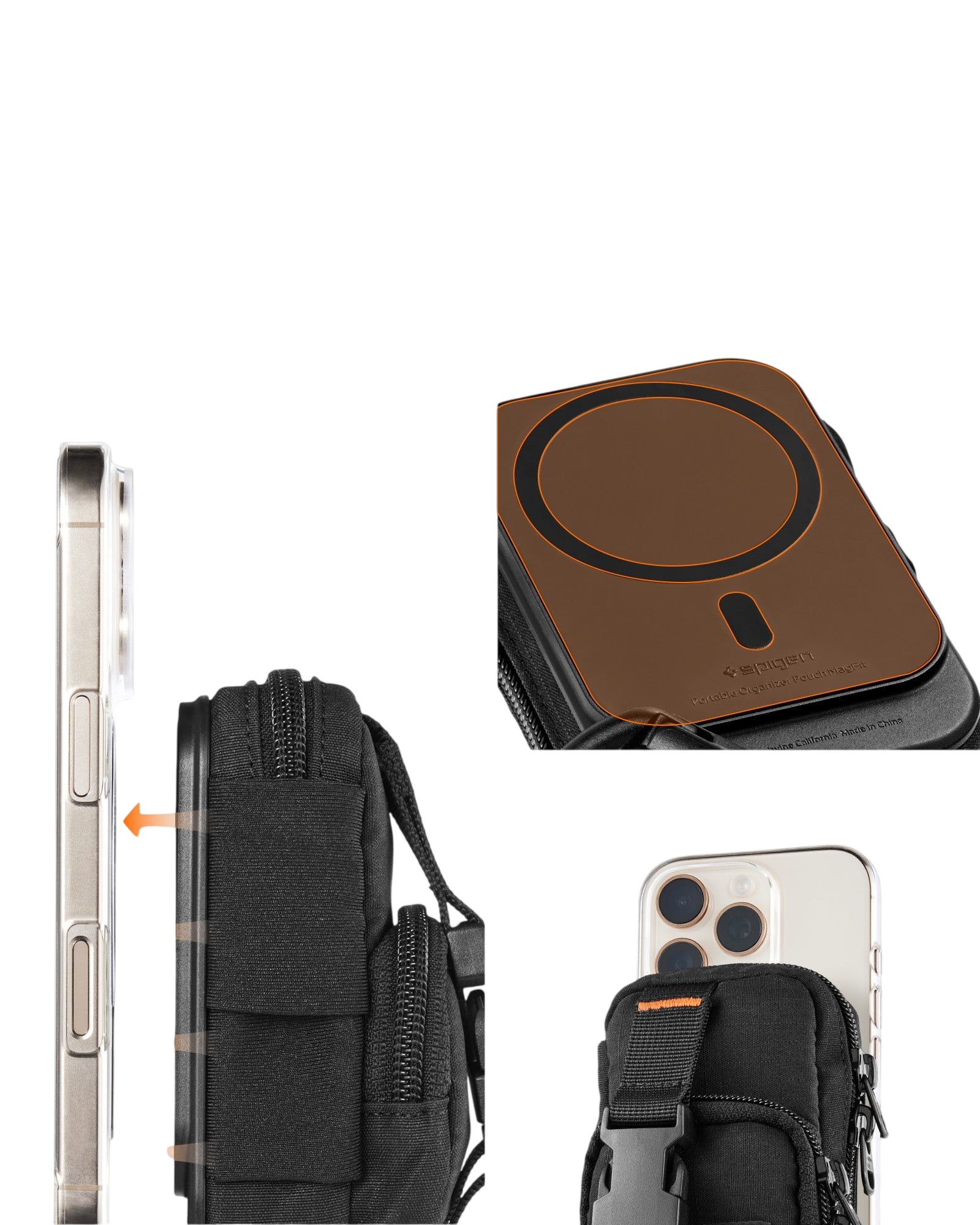 Spigen حامل بطاقات MagSafe طراز Snap Zip (MagFit)