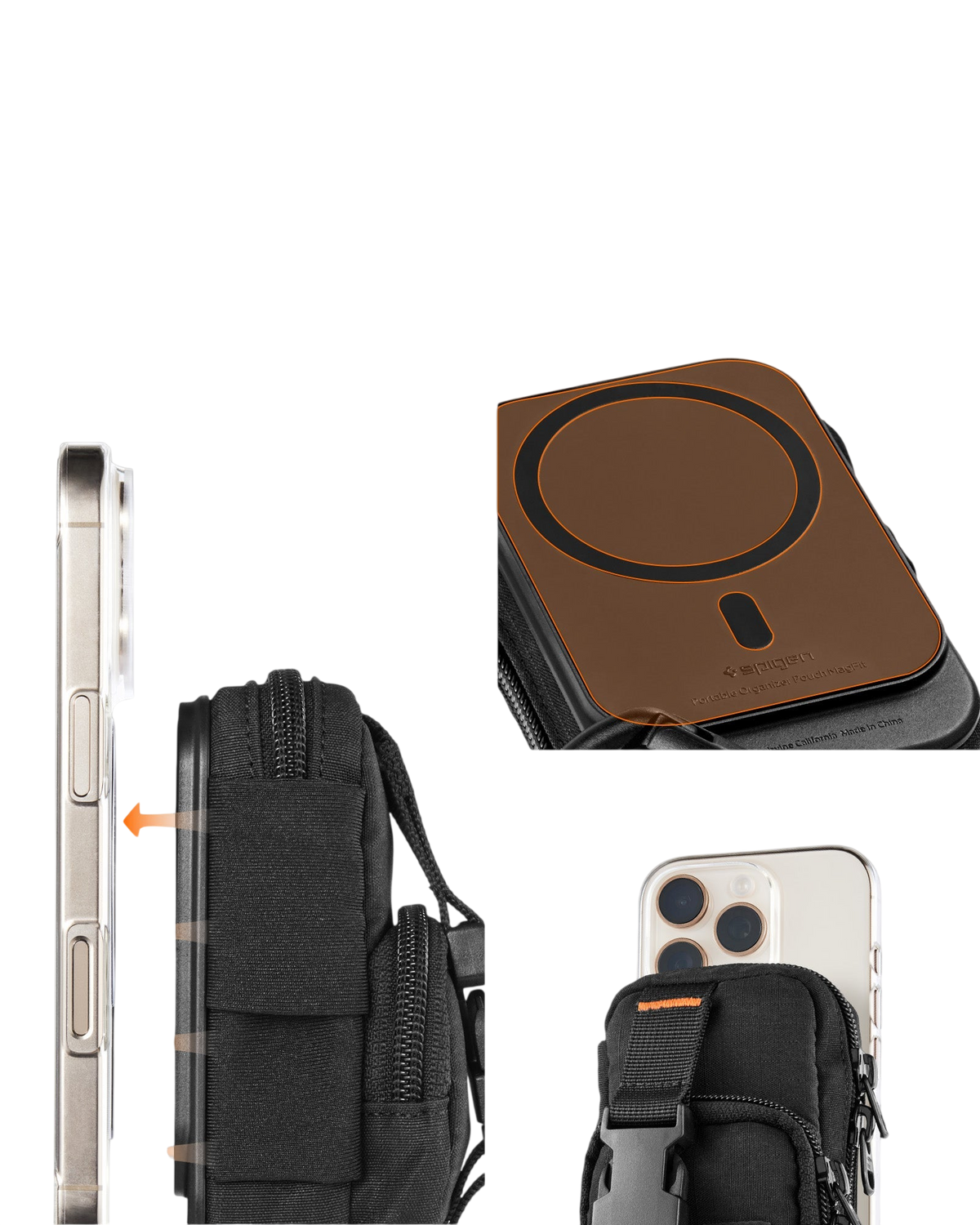 حافظة بطاقات Spigen Snap Zip (MagFit) MagSafe Card Holder