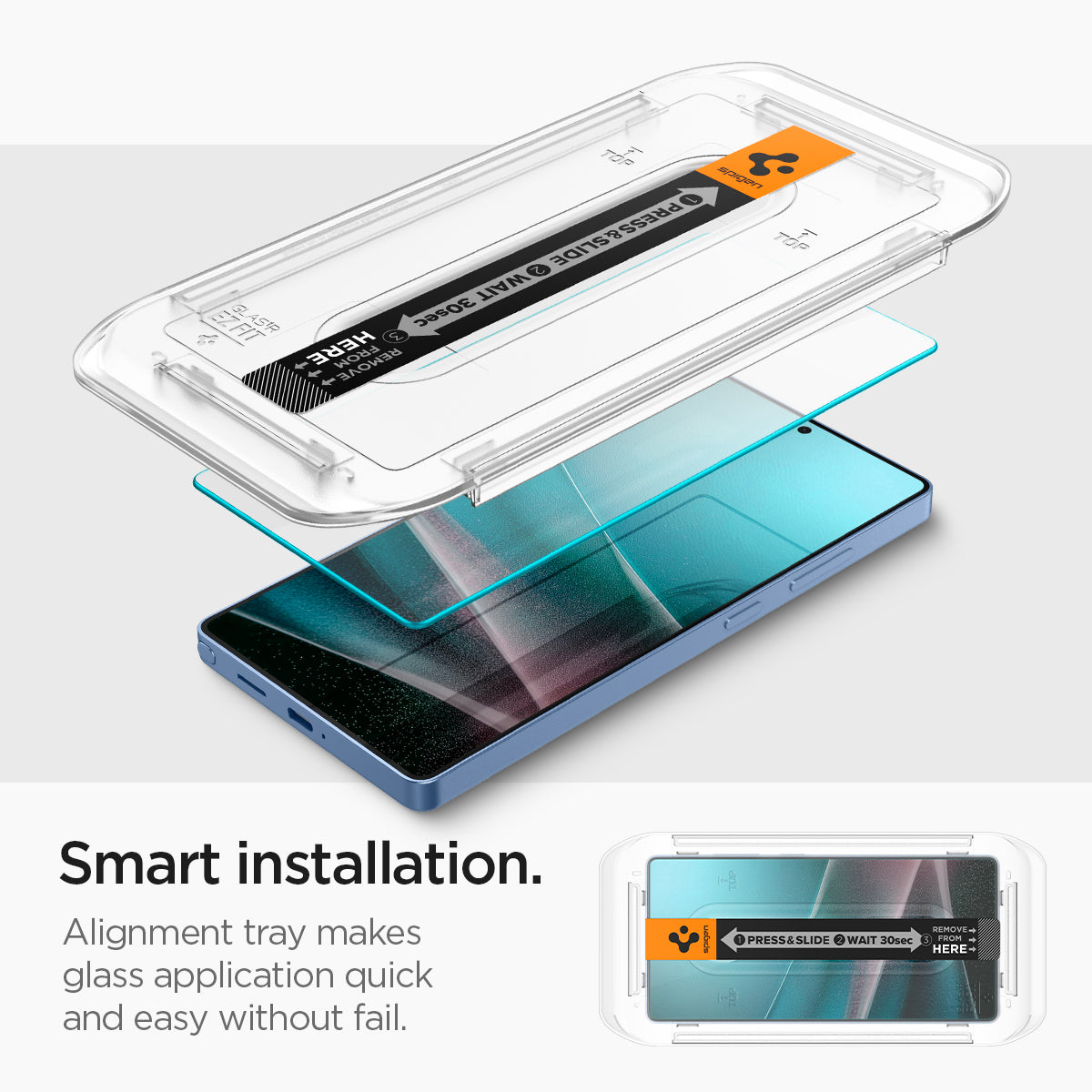 حامي شاشة Spigen GLAS.tR EZ Fit لجهاز Samsung Galaxy S25 Ultra - عبوة من 2