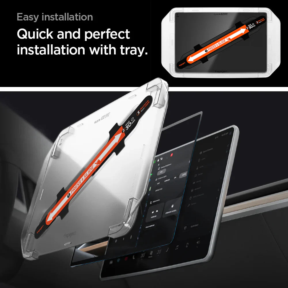 Spigen Tempered Glass Spigen Tesla tR Slim Anti Glare Screen Protector (Rear Display) 1 Pack - Tesla Model 3 (2025/2024) - Y (2025)