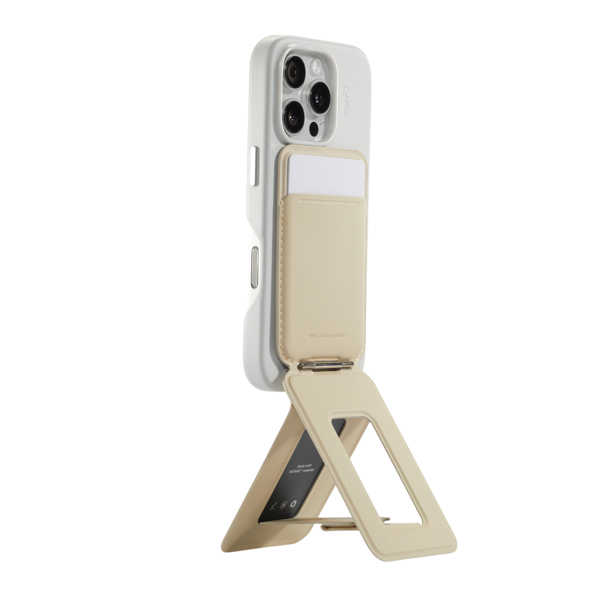 Moft Snap Phone Tripod Wallet MOVAS™ - MagSafe Compatible - Earthen Beige #color_earthen-beige