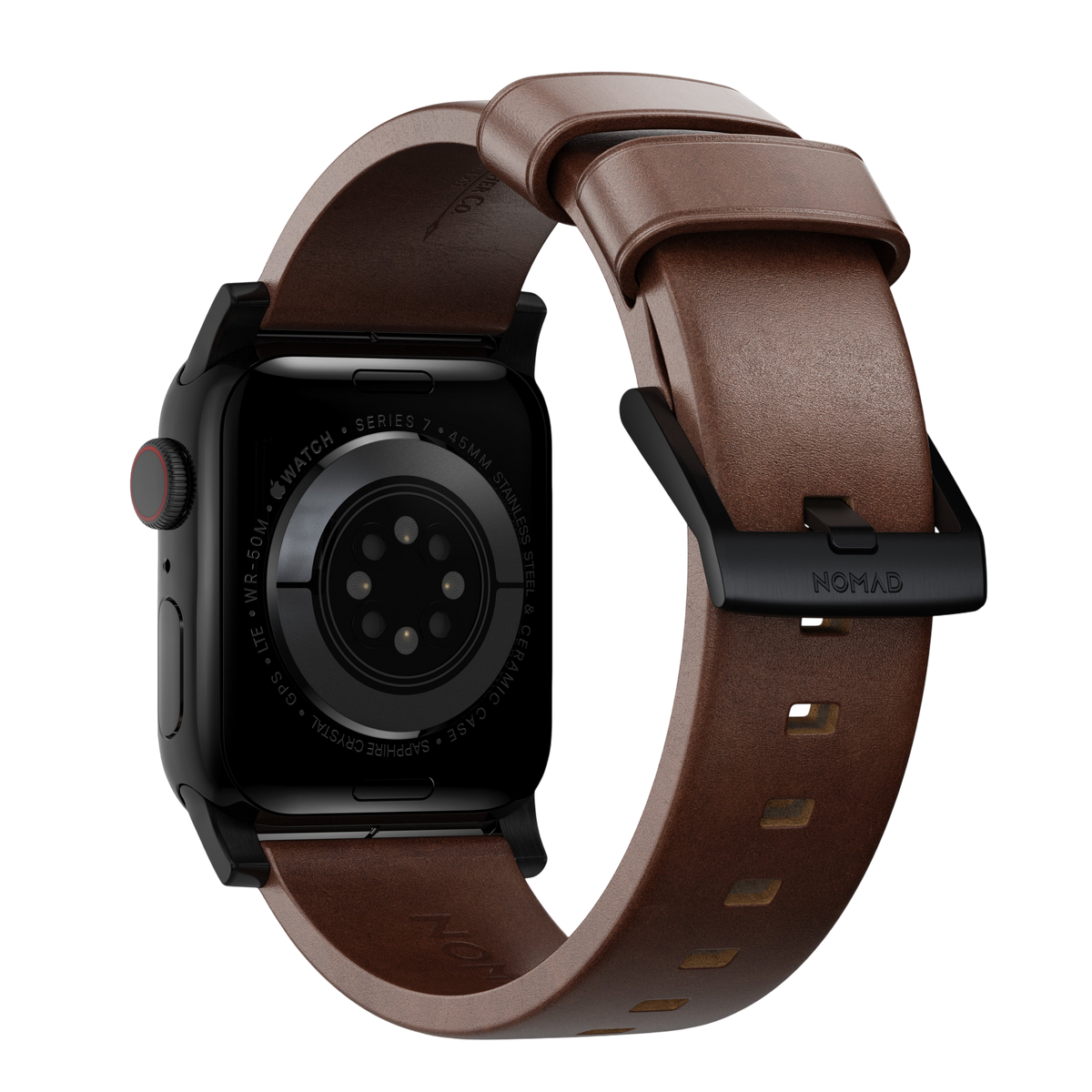 Nomad Modern Leather Band for Apple Watch Ultra 3 / 2 / 1 - 49mm - Rustic Brown #color_rustic-brown