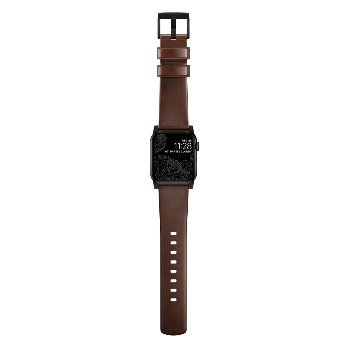 Nomad Modern Leather Band for Apple Watch Ultra 3 / 2 / 1 - 49mm - Rustic Brown #color_rustic-brown