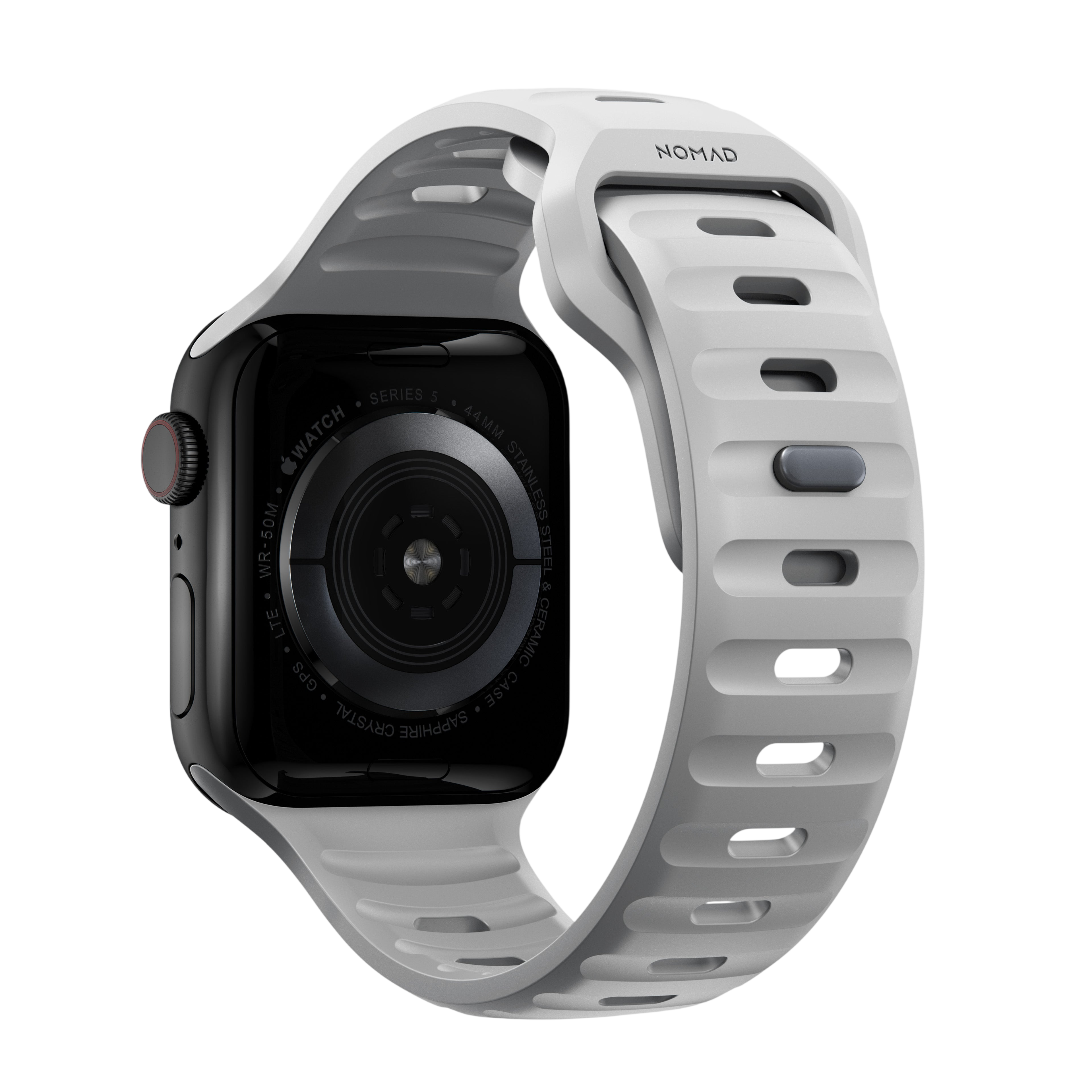 Nomad Waterproof Sport Band for Apple Watch 49mm / 46mm / 45mm - Lunar Gray