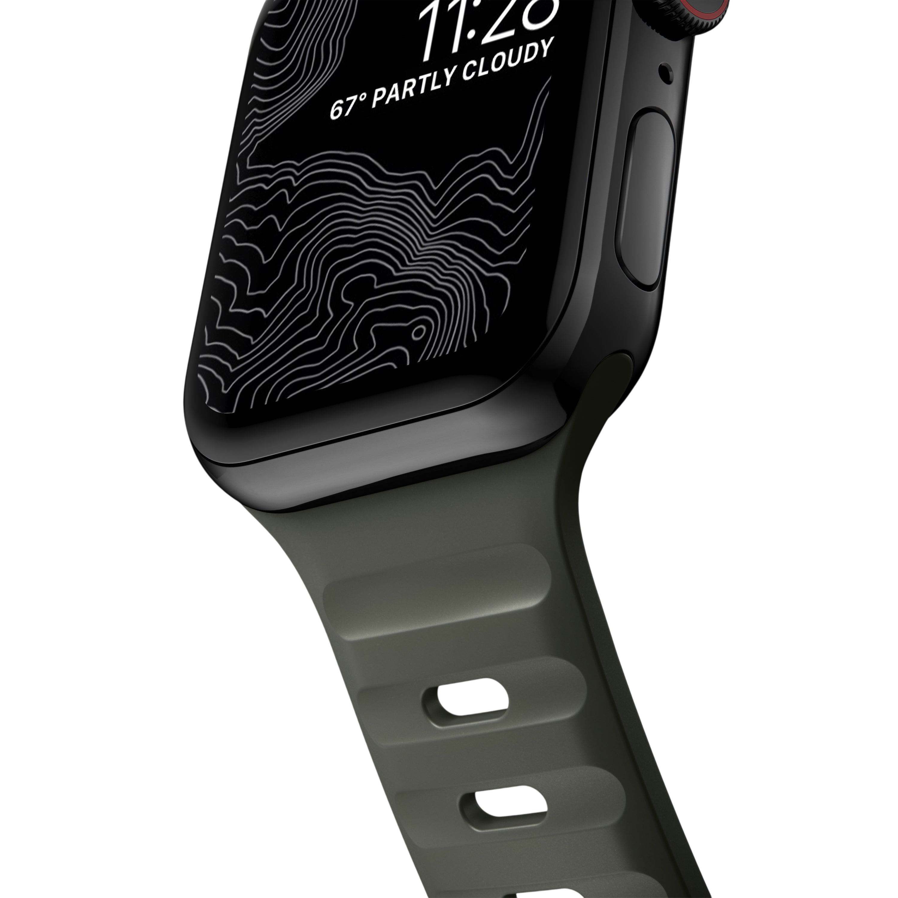 Nomad Waterproof Sport Band for Apple Watch 49mm / 46mm / 45mm - Ash Green
