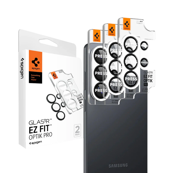 Spigen Glas.tREZFit Optik Black Lens Protector for GalaxyS26 Ultra - 2 Pack