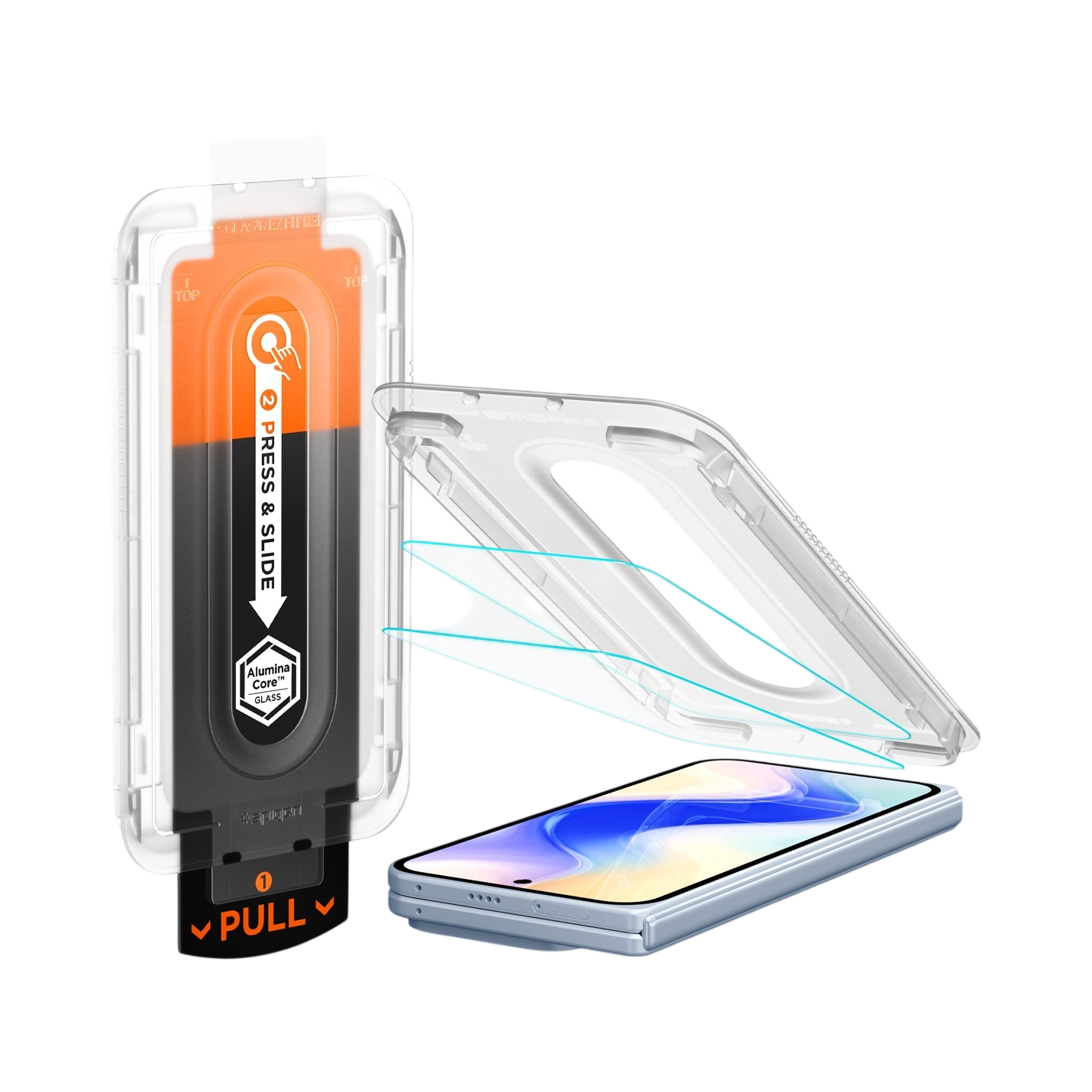 Spigen GLAS.tR EZ Fit Pro Screen Protector for Google Pixel 10 Pro Fold - 2 Pack