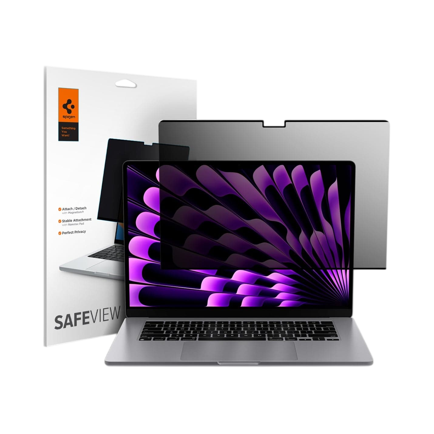 Spigen Safe View for MacBook Air (M5 / M4 / M3 / M2) - MacBook Air 15-inch