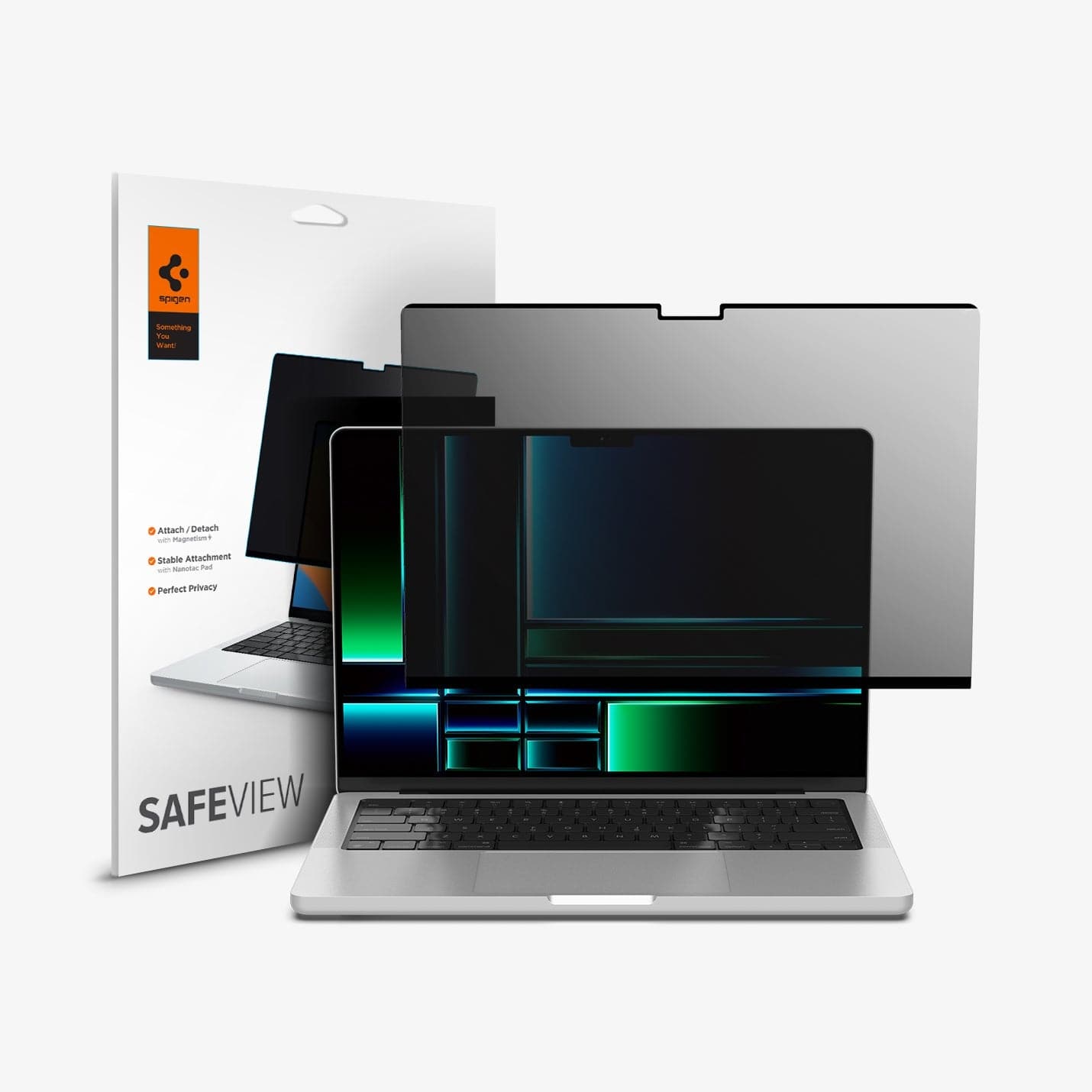Spigen Safe View Privacy Screen Protector for MacBook Pro (M5 / M4 / M3 / M2 / M1)