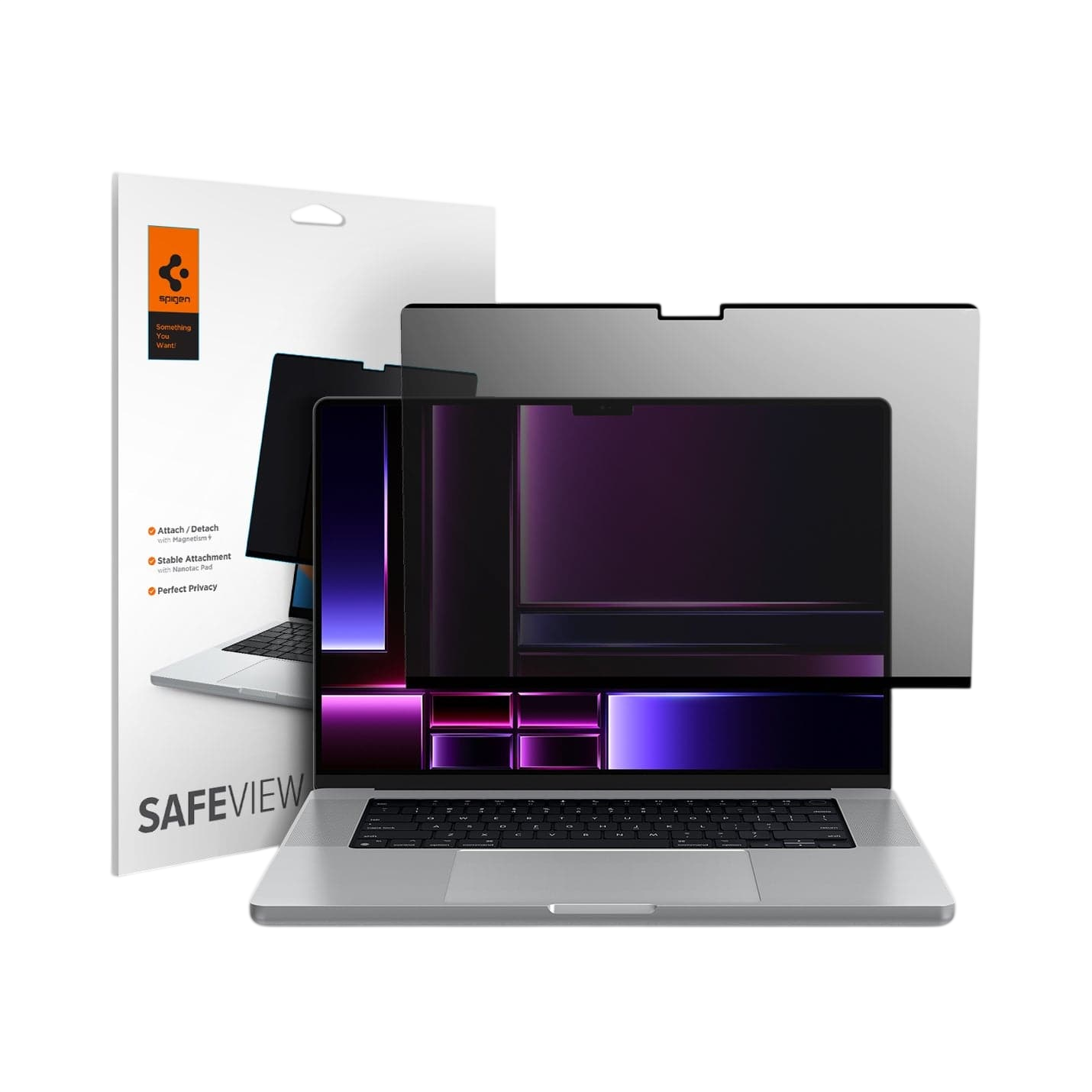 Spigen Safe View Privacy Screen Protector for MacBook Pro (M5 / M4 / M3 / M2 / M1)