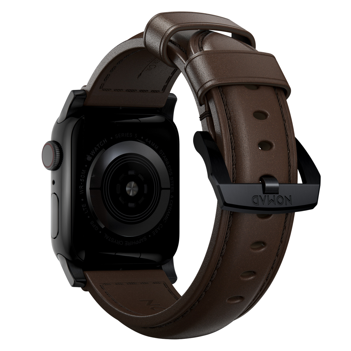 Nomad Traditional Leather Band for Apple Watch 49mm / 46mm / 45mm - Black Hardware #hardware_black-hardware