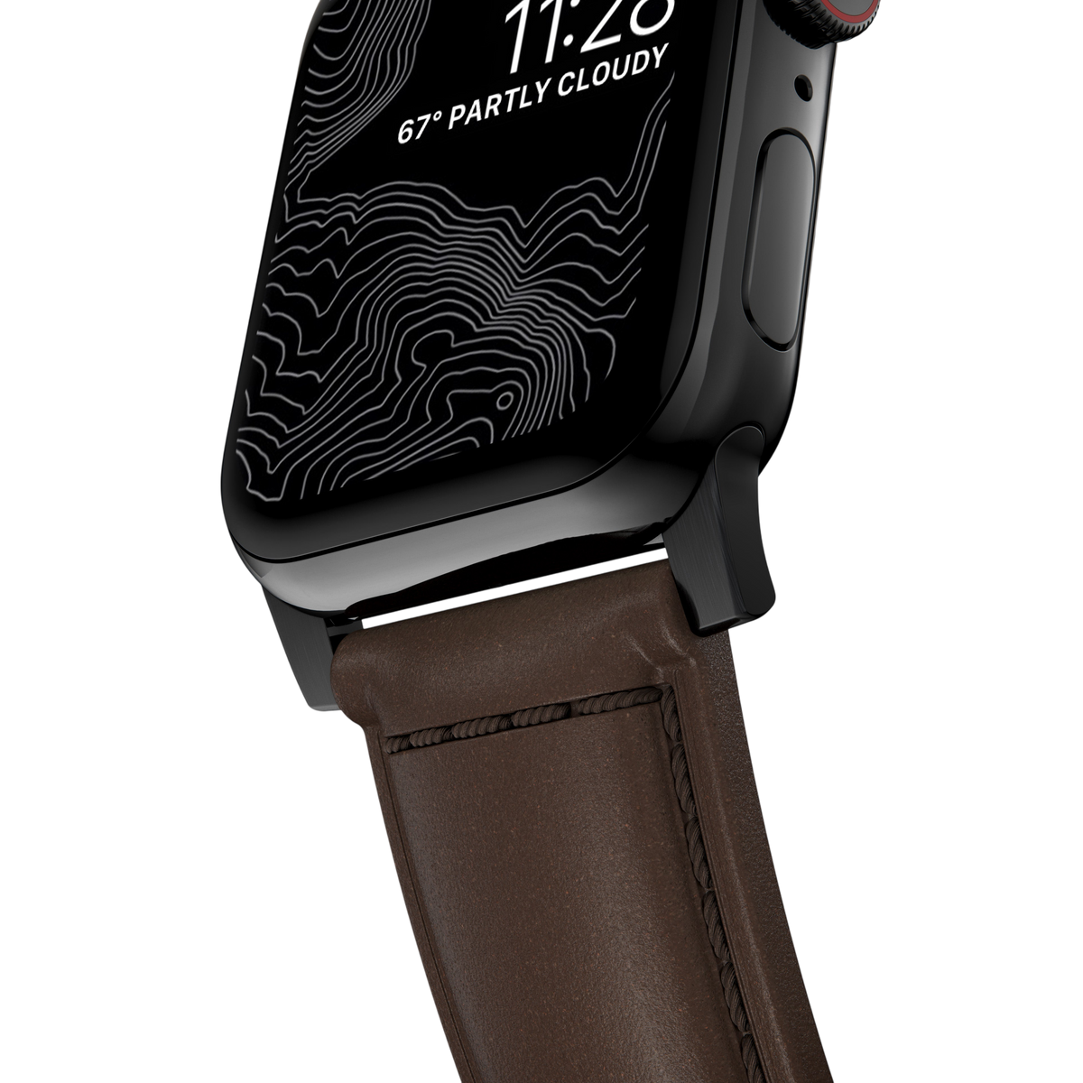 Nomad Traditional Leather Band for Apple Watch 49mm / 46mm / 45mm - Black Hardware #hardware_black-hardware