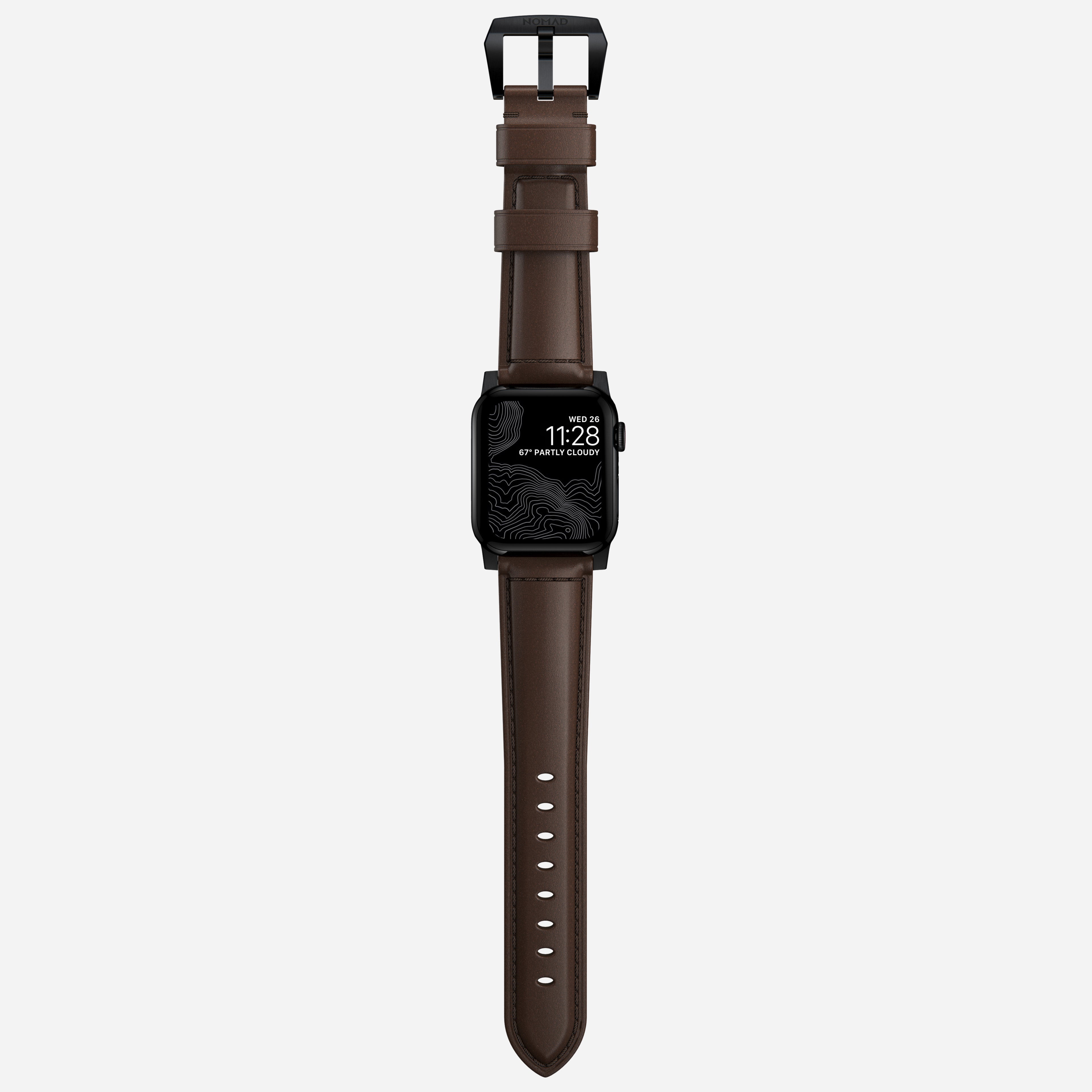 حزام جلد تقليدي من نوماد لساعات آبل 49mm / 46mm / 45mm