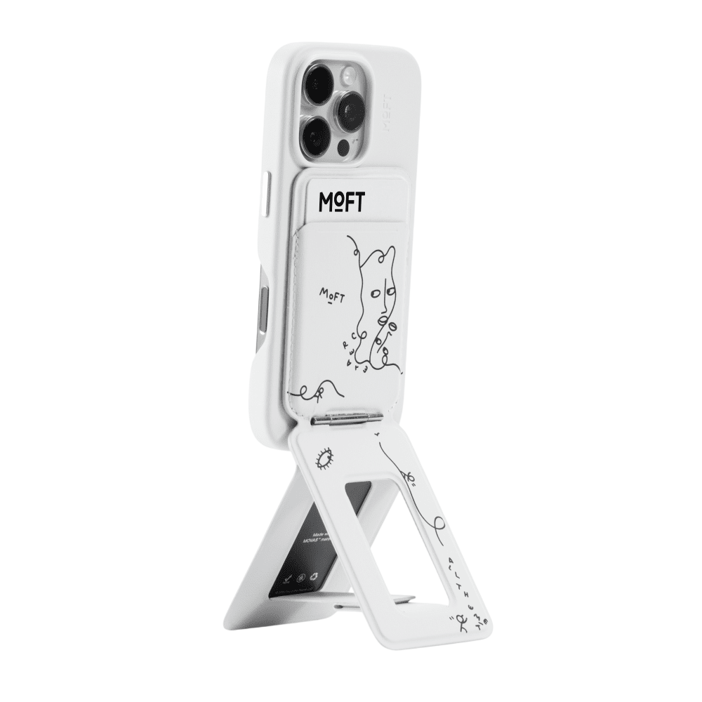 Moft Snap Phone Tripod Wallet MOVAS™ - MagSafe Compatible - MOFT x Shantell Martin #color_moft-x-shantell-martin