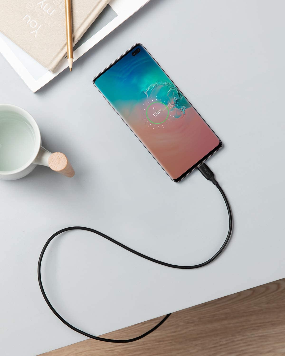 كابل أنكر باورلاين III USB-C إلى USB-C بقوة 60 واط - أسود مع ضمان رسمي لمدة 18 شهرًا
