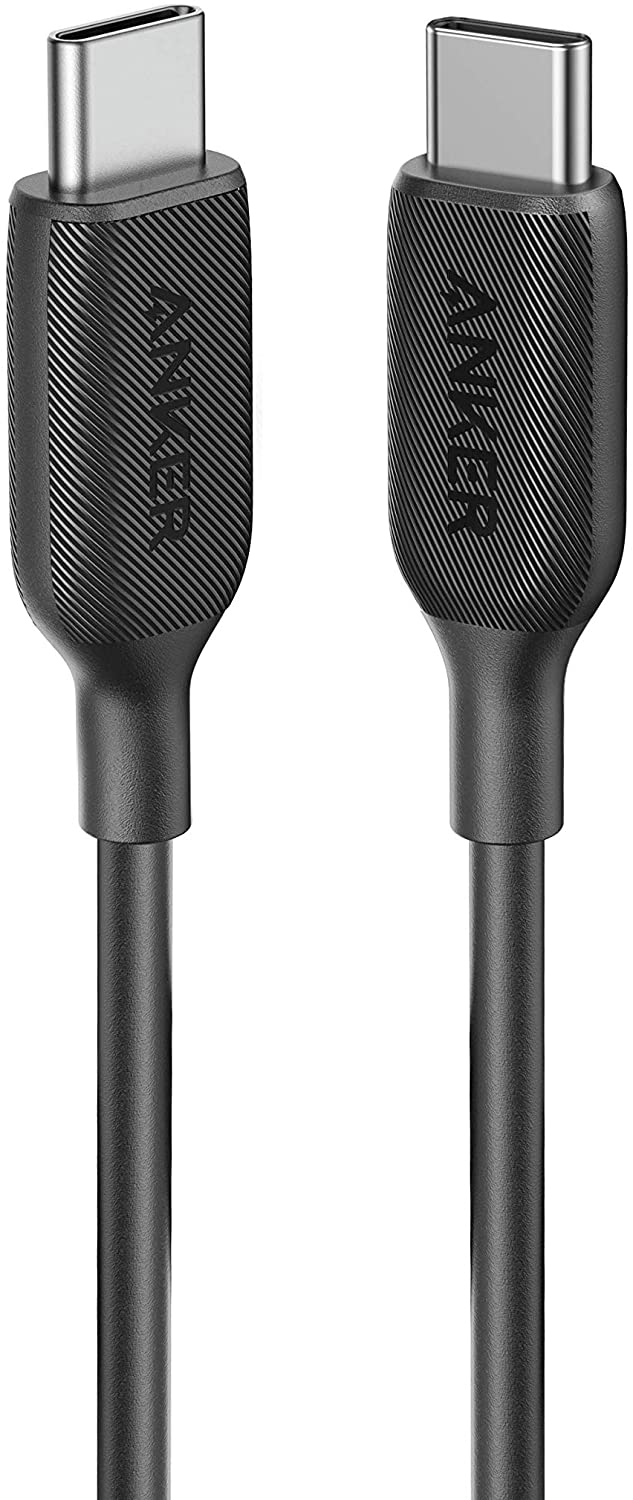 كابل أنكر باورلاين III USB-C إلى USB-C بقوة 60 واط - أسود مع ضمان رسمي لمدة 18 شهرًا