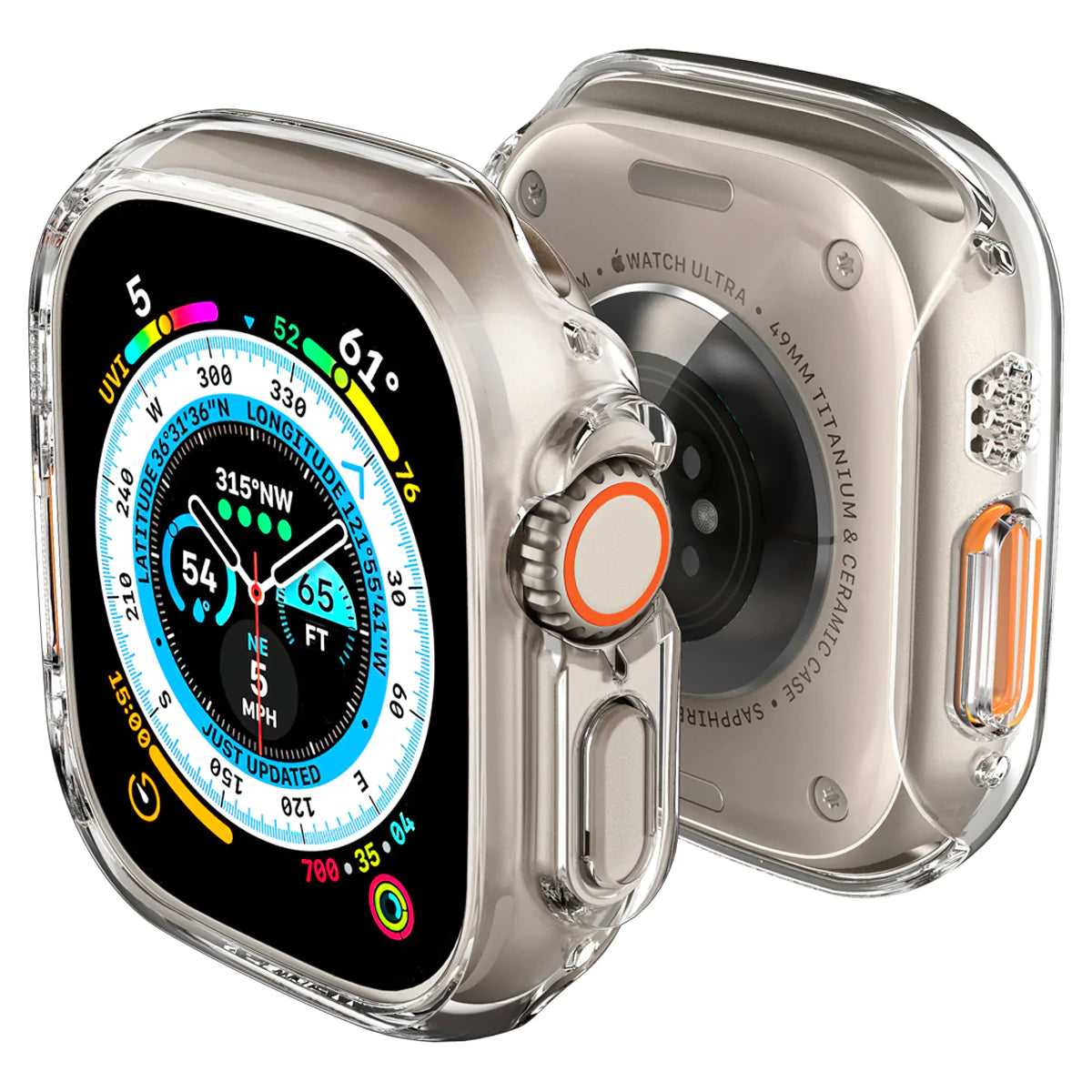Spigen Thin Fit Case for Apple Watch Ultra 2 / Ultra 1 (49mm) - Crystal Clear