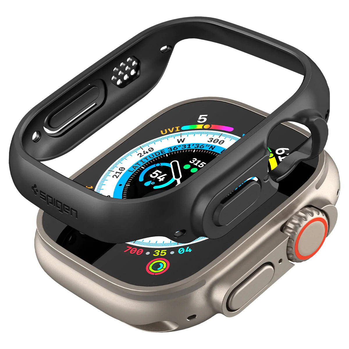 غلاف سبجن رقيق لساعة آبل ألترا 2 / ألترا 1 (49mm) - أسود