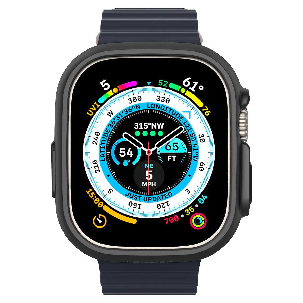 غلاف سبجن رقيق لساعة آبل ألترا 2 / ألترا 1 (49mm) - أسود