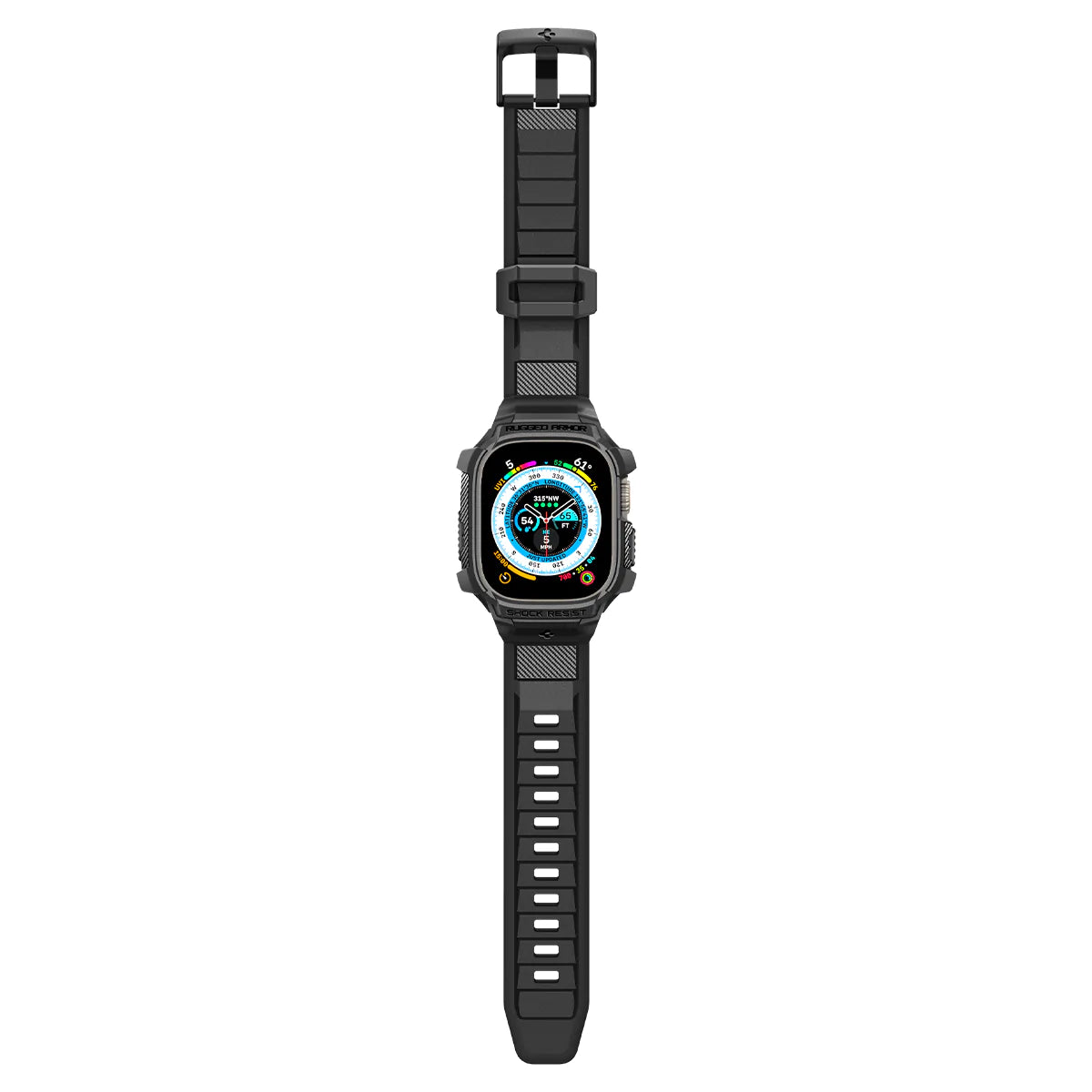 Spigen Rugged Armor Pro Case for Apple Watch Ultra 2 / Ultra 1 (49mm) - Black